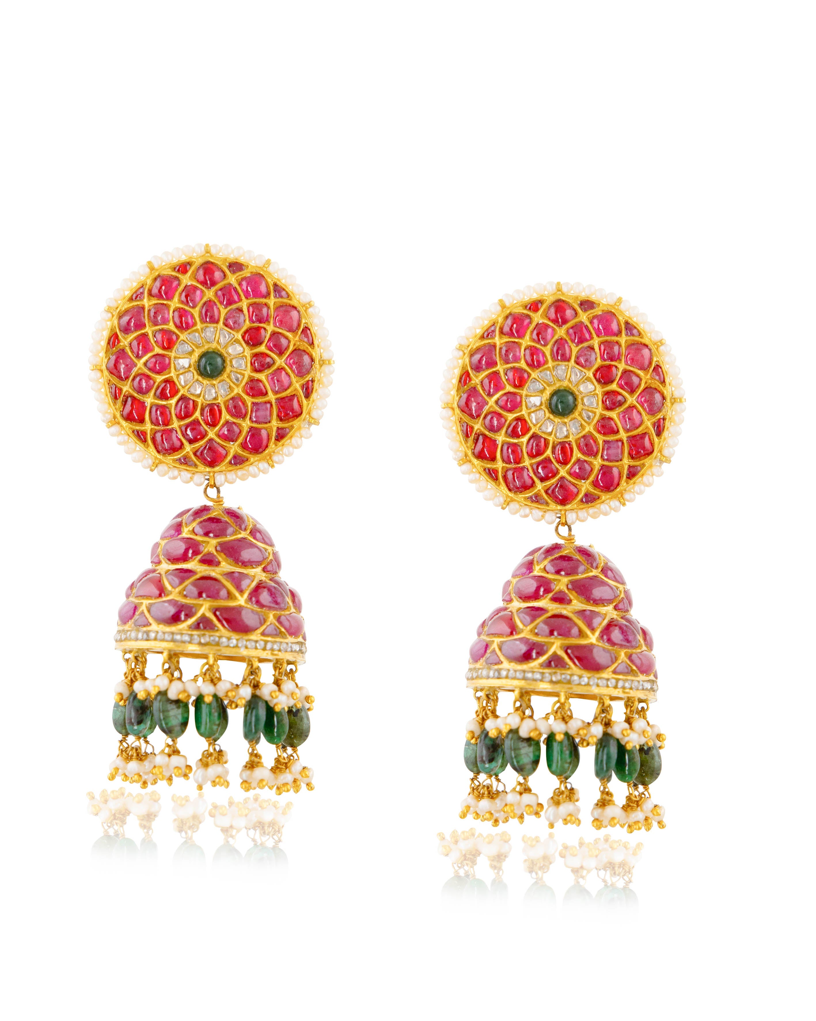 Handcrafted Rushvika Polki Jhumka