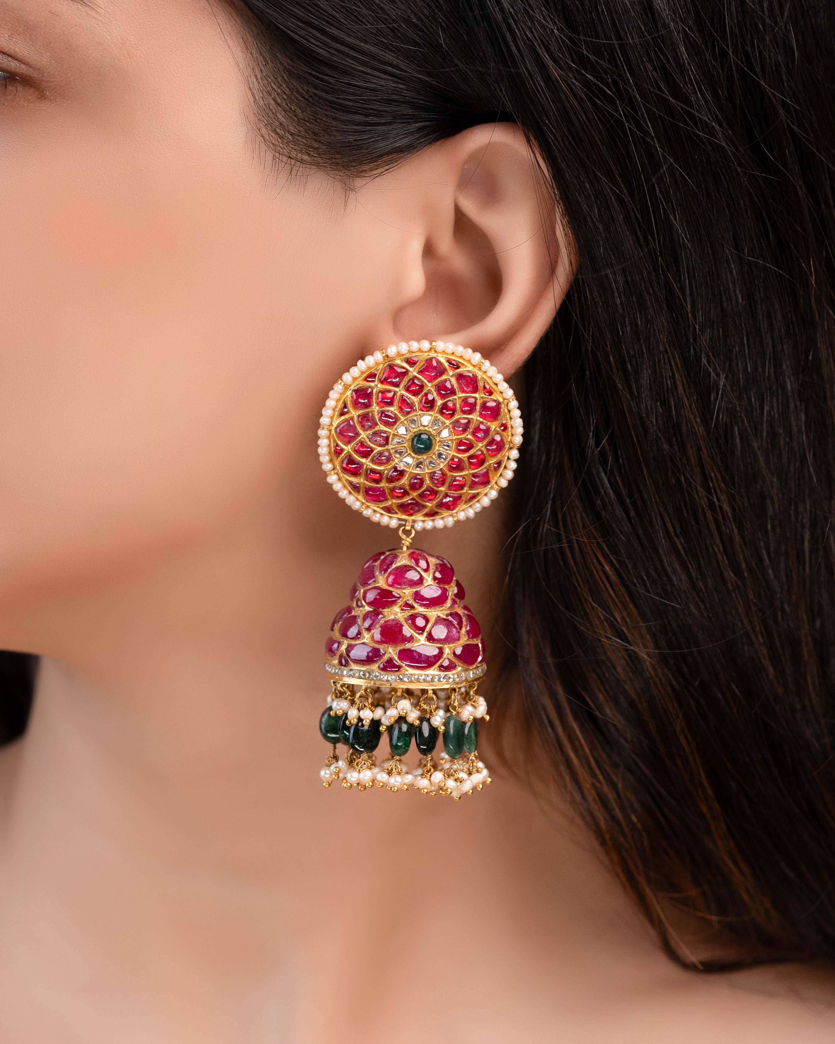 Rushvika Ethnic Polki Jhumkas
