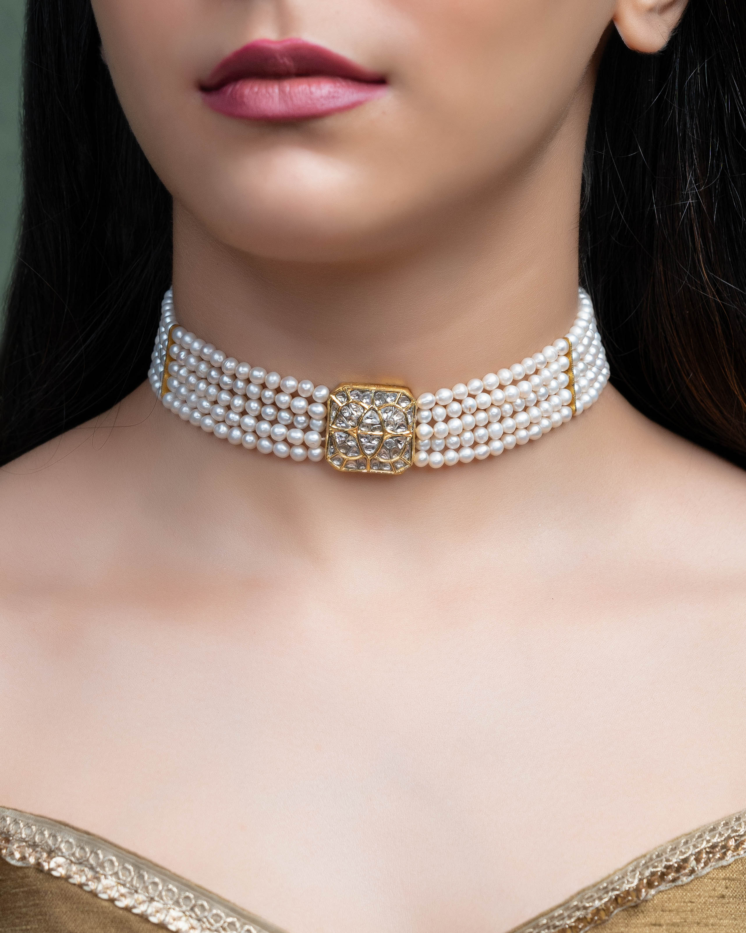 Lilly Polki Bead Choker