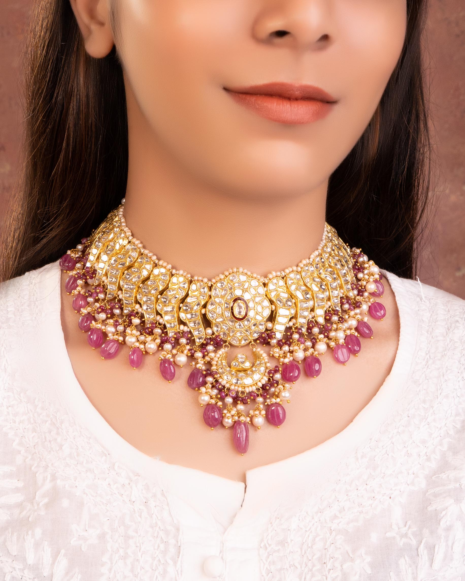 Shenandoah Necklace And Wendy Chandbalis Polki Set