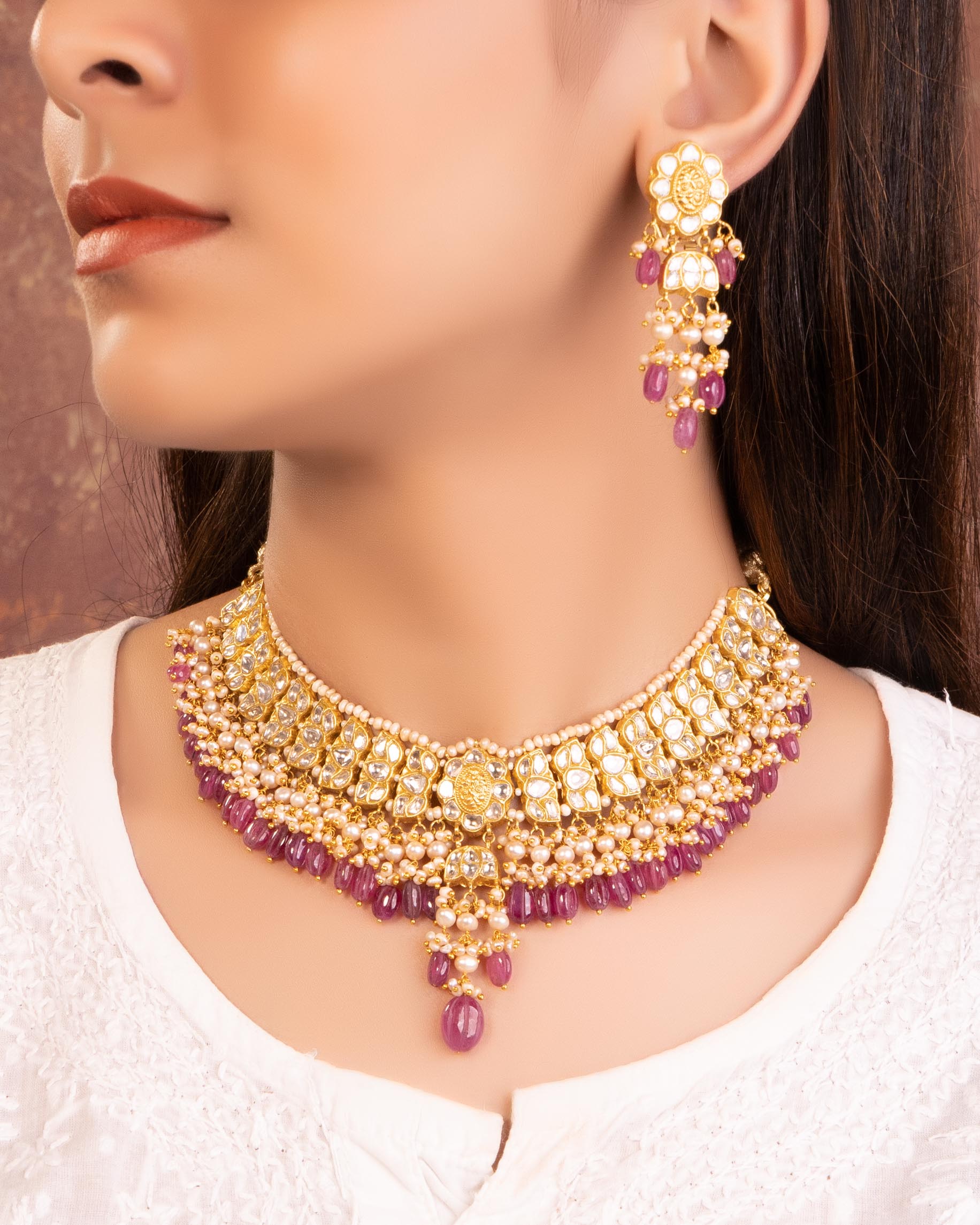 Krutika Polki Long Earrings