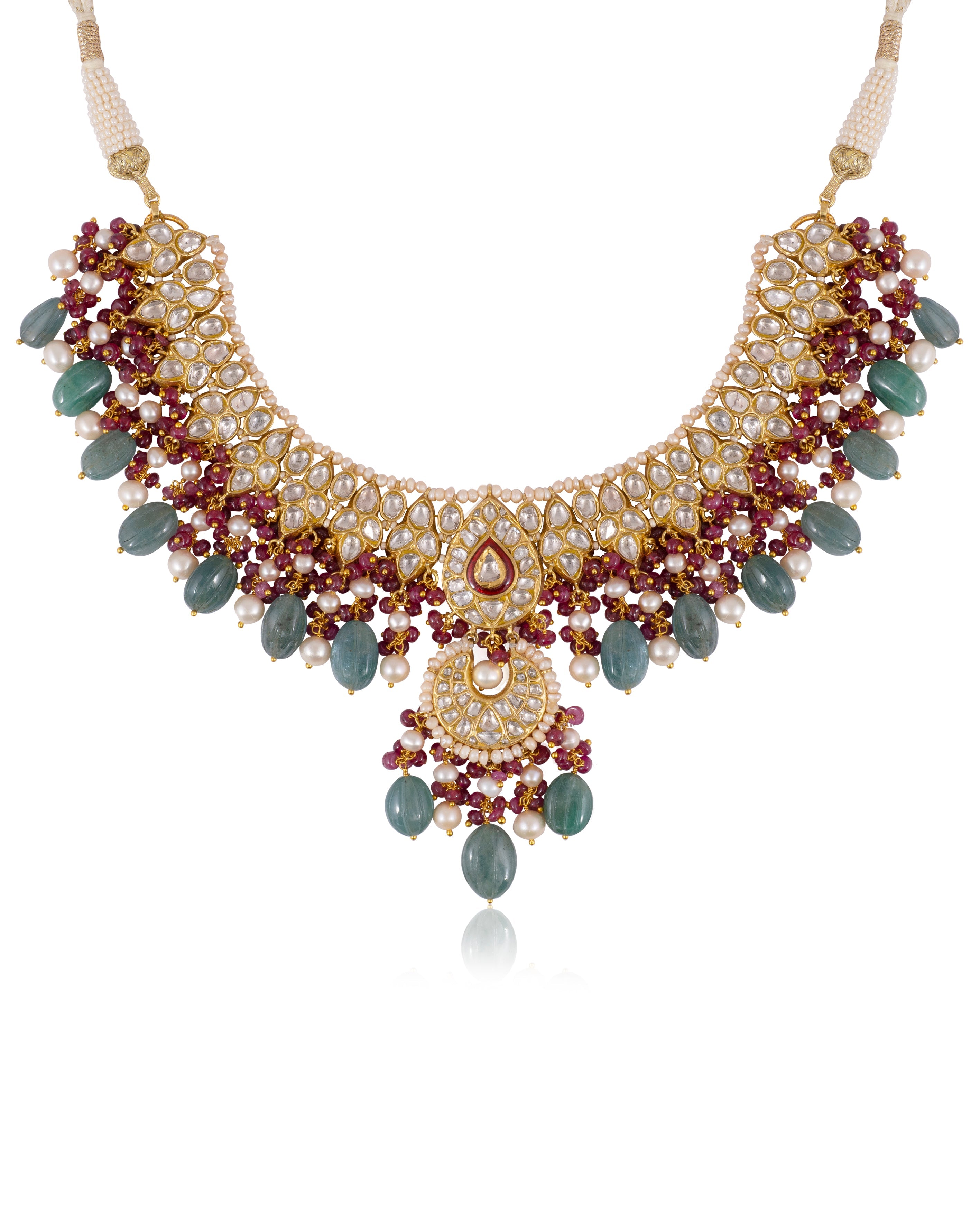 Freya Necklace And Amy Chandbalis Polki Set