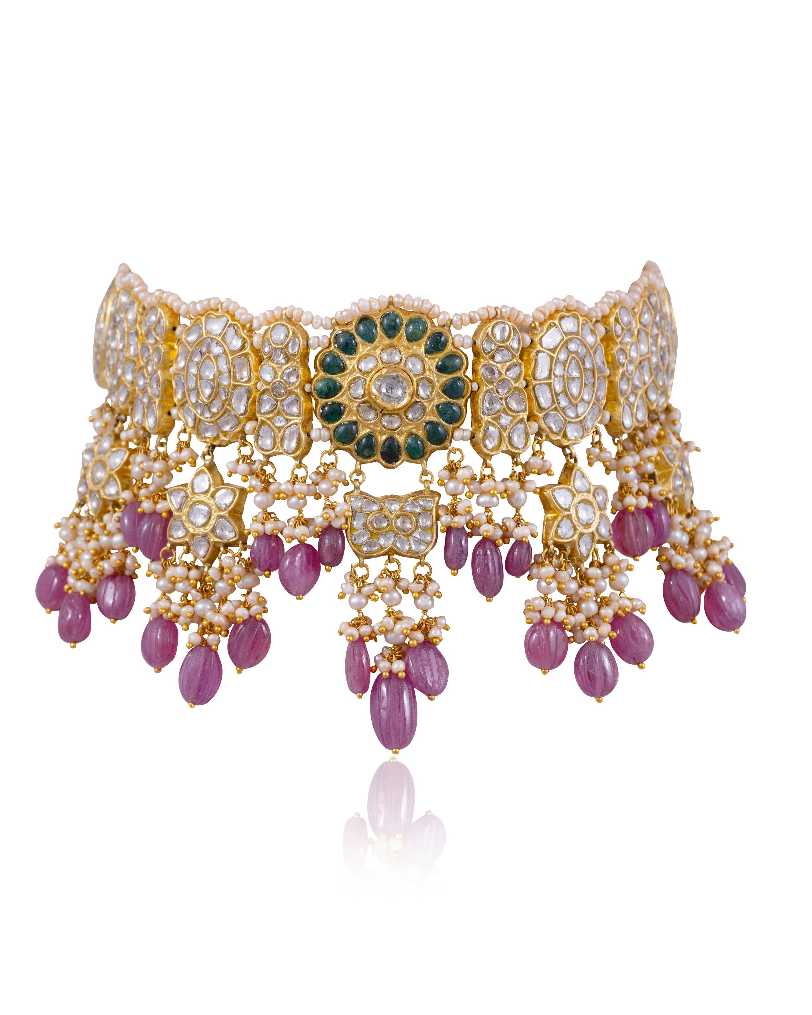 Anupa Choker And Suman Chandbalis Polki Set