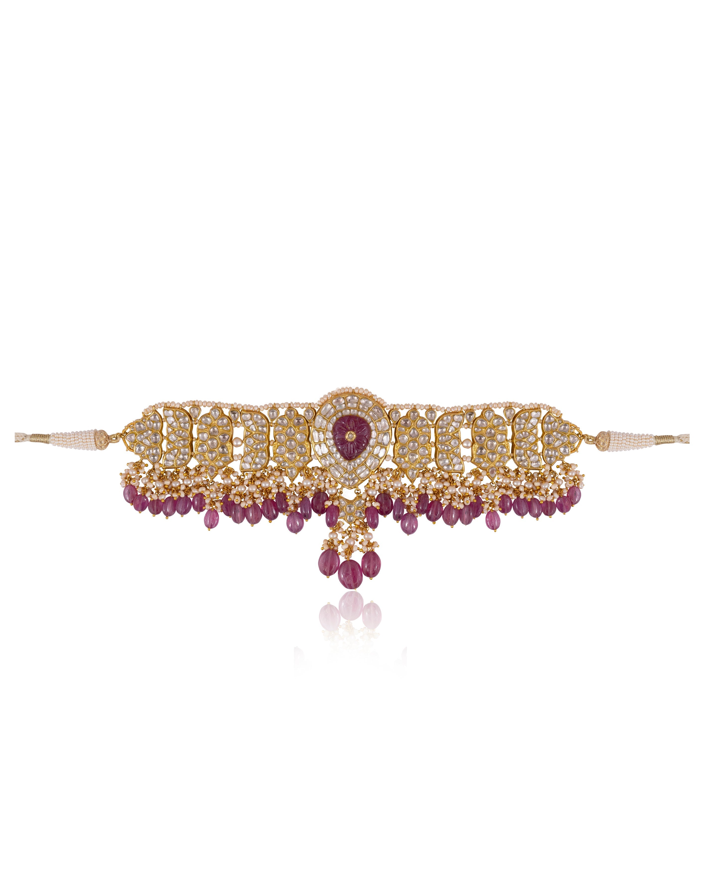 Supdeep Choker And Analita Tops Polki Set