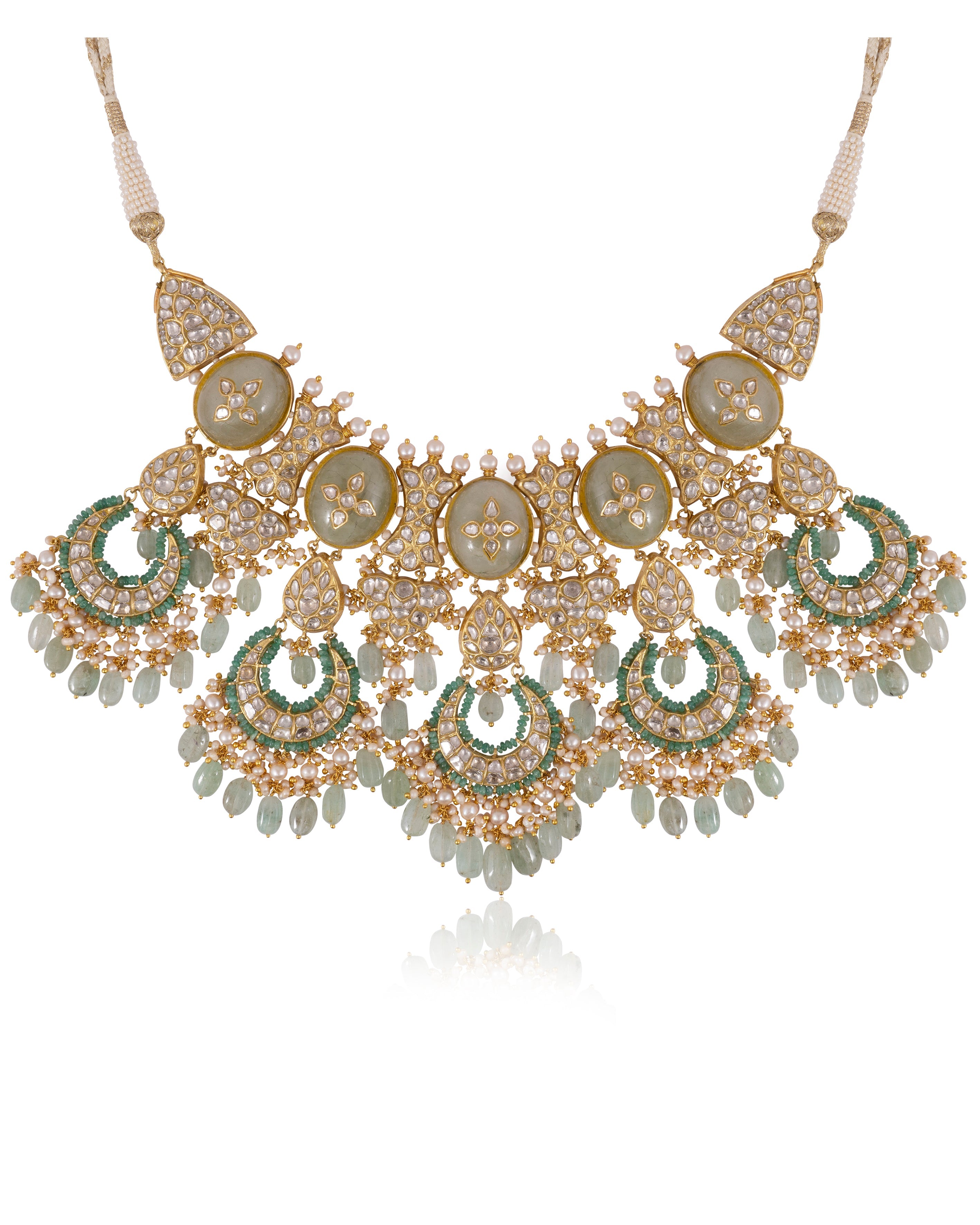 Geeta Necklace And Bemani Chandbalis Polki Set