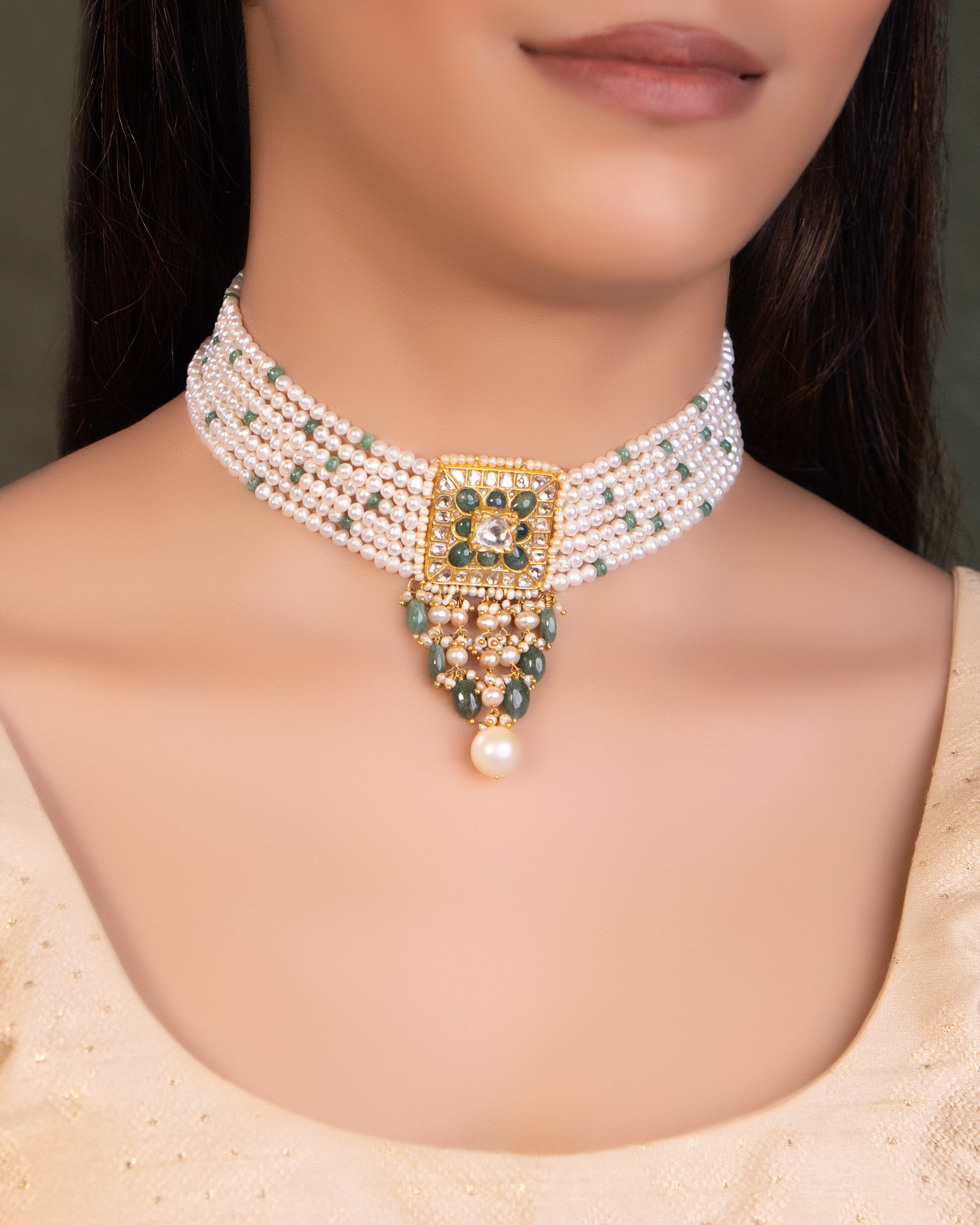 Aruna Polki Bead Chokers - NO ORDERS