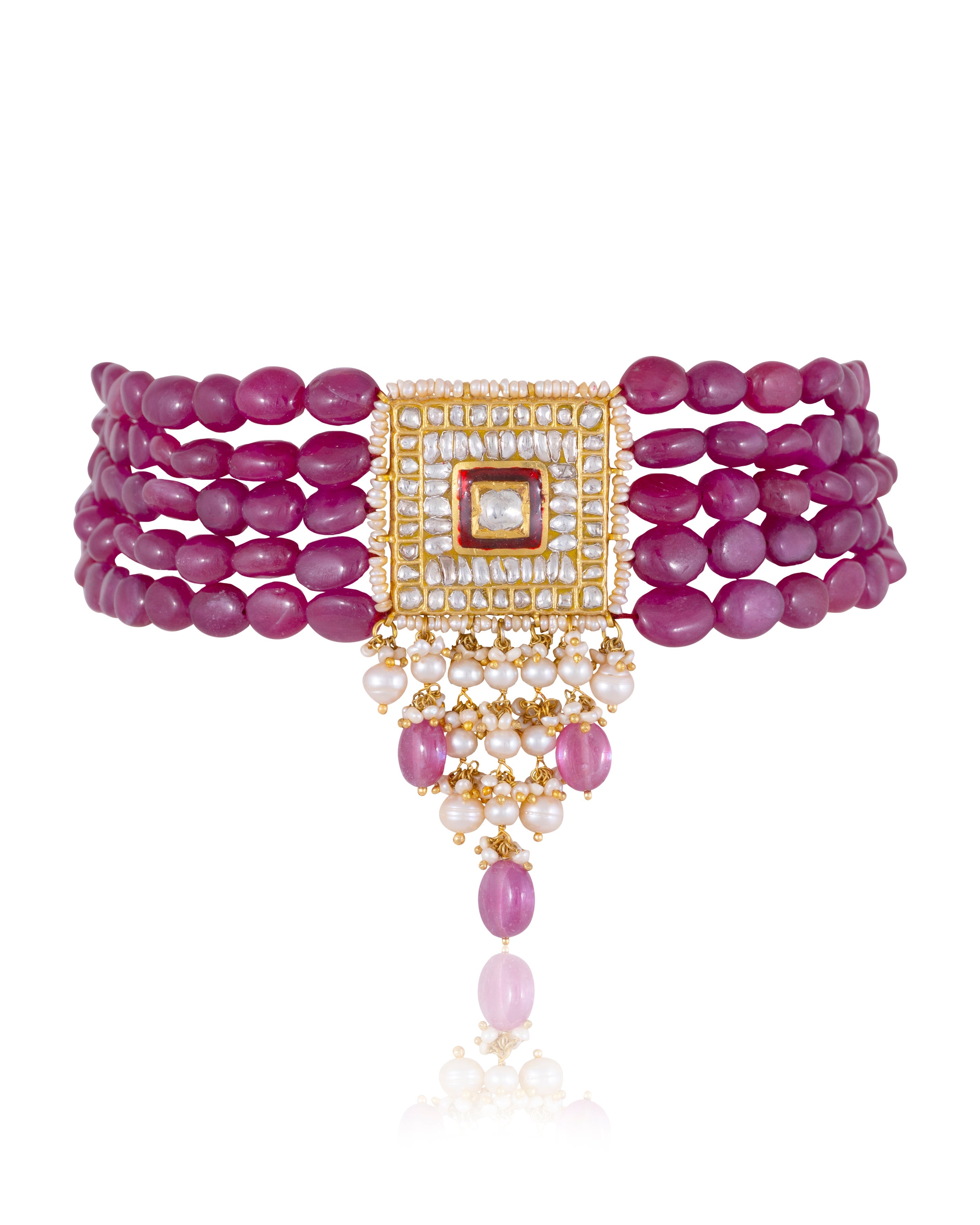 Kimmy Polki Bead Choker