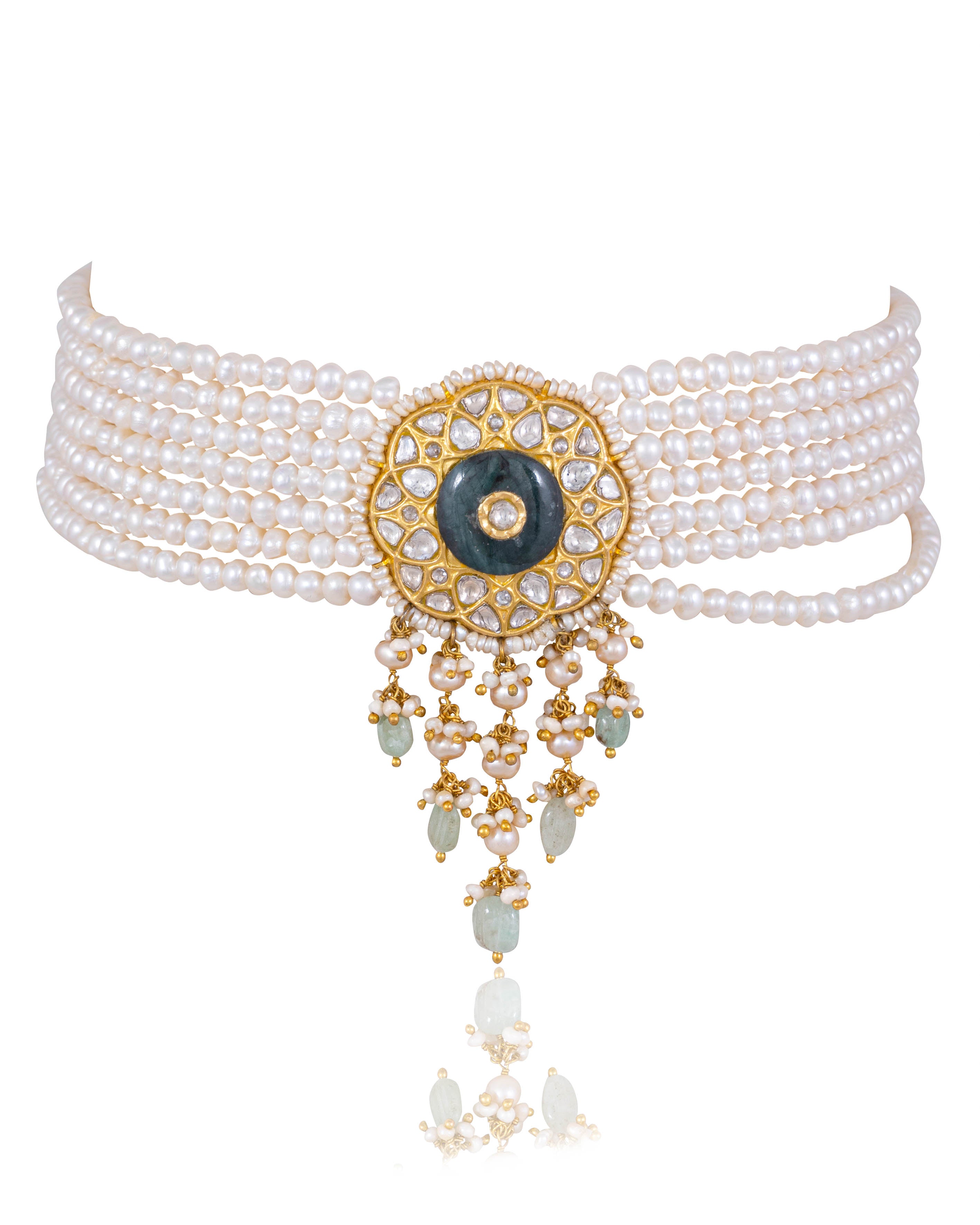 Sambhavi Polki Bead Choker