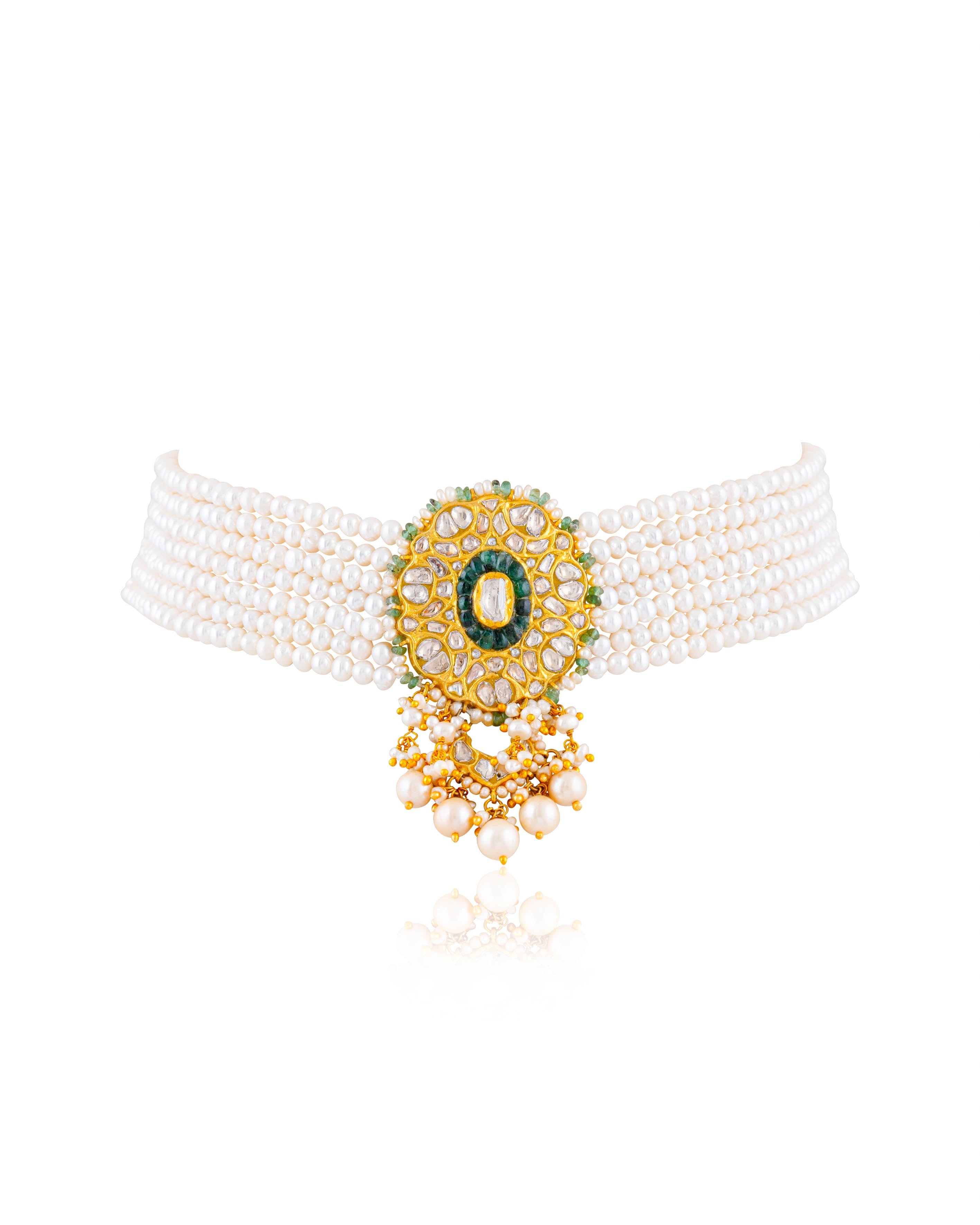 Kaniya Polki Bead Choker