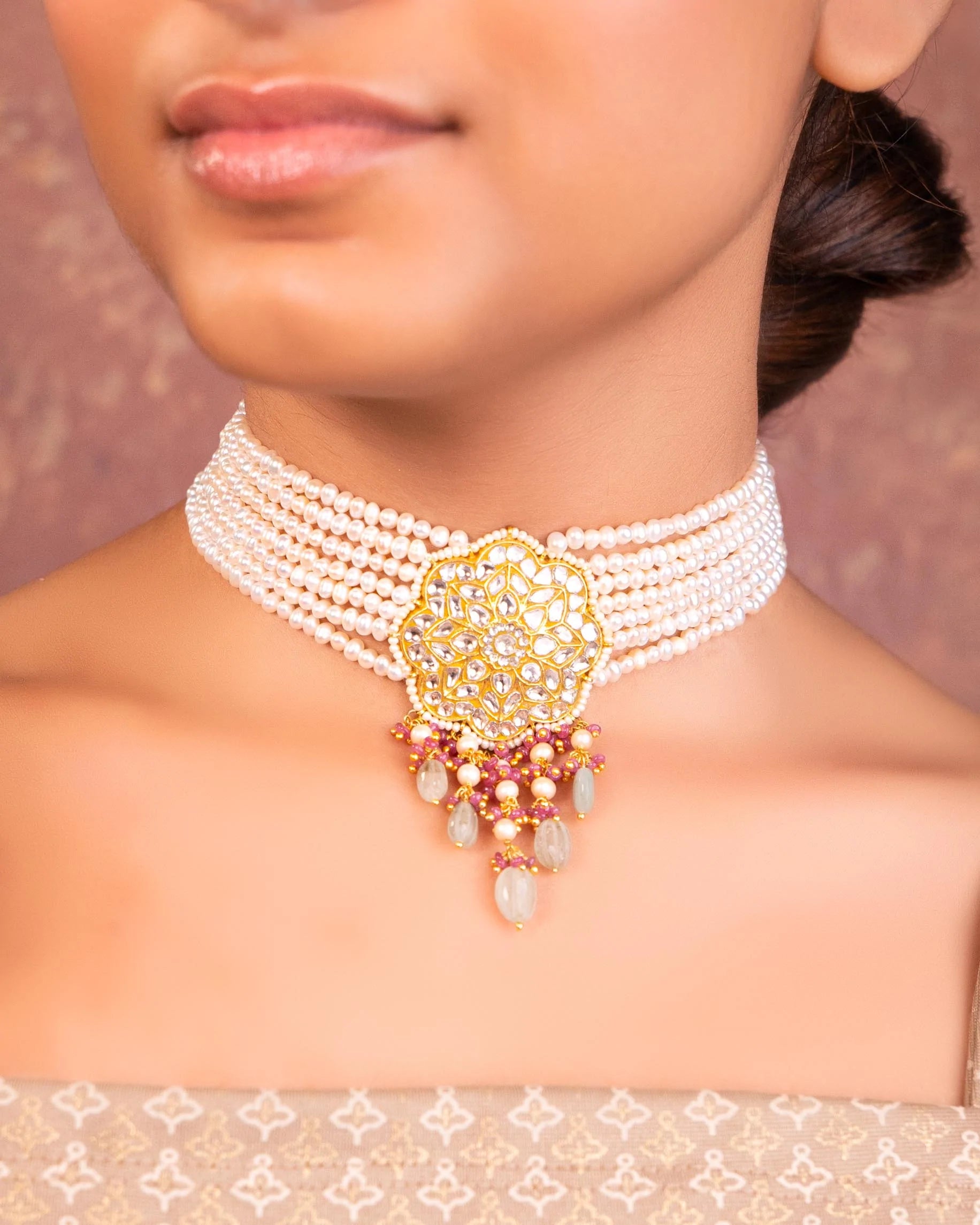 Trishna Polki Bead Choker