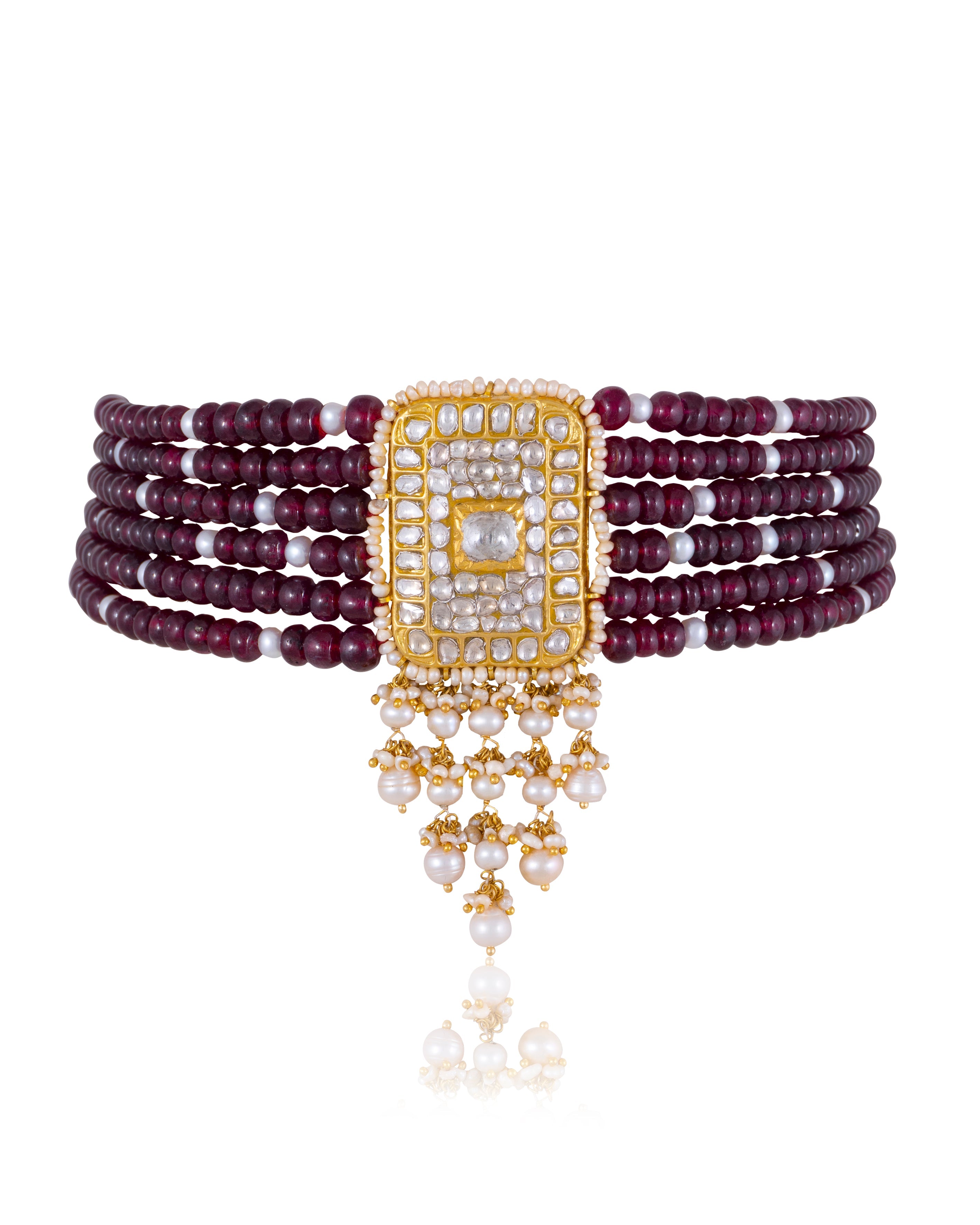 Jamima Polki Bead Choker