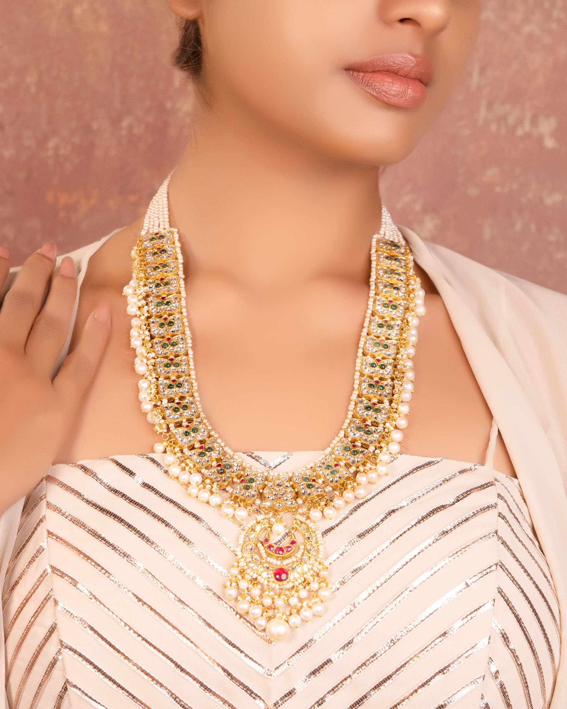 Sadiya Polki Long Necklace