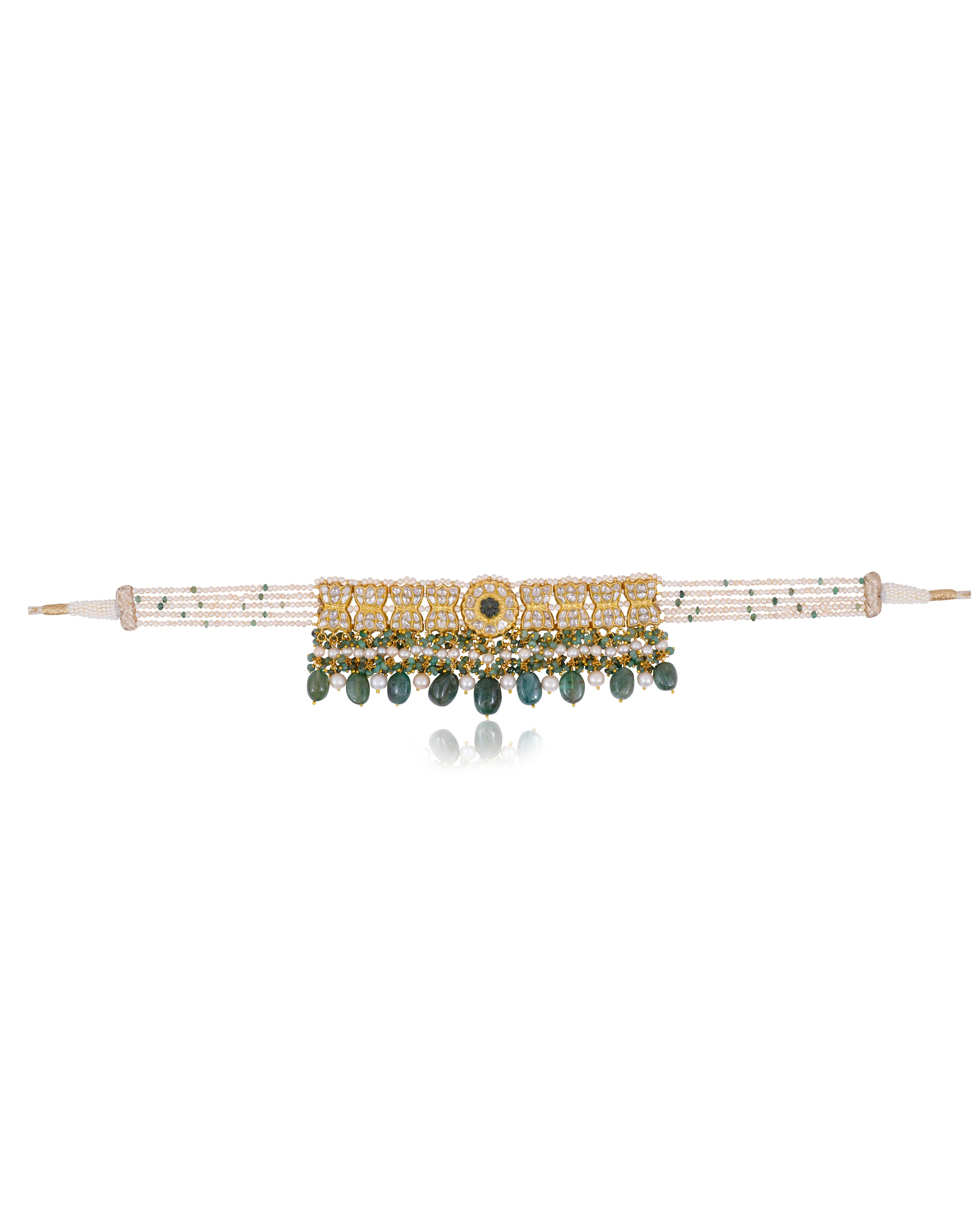 Ashia Choker and Aksha Tops Polki Set