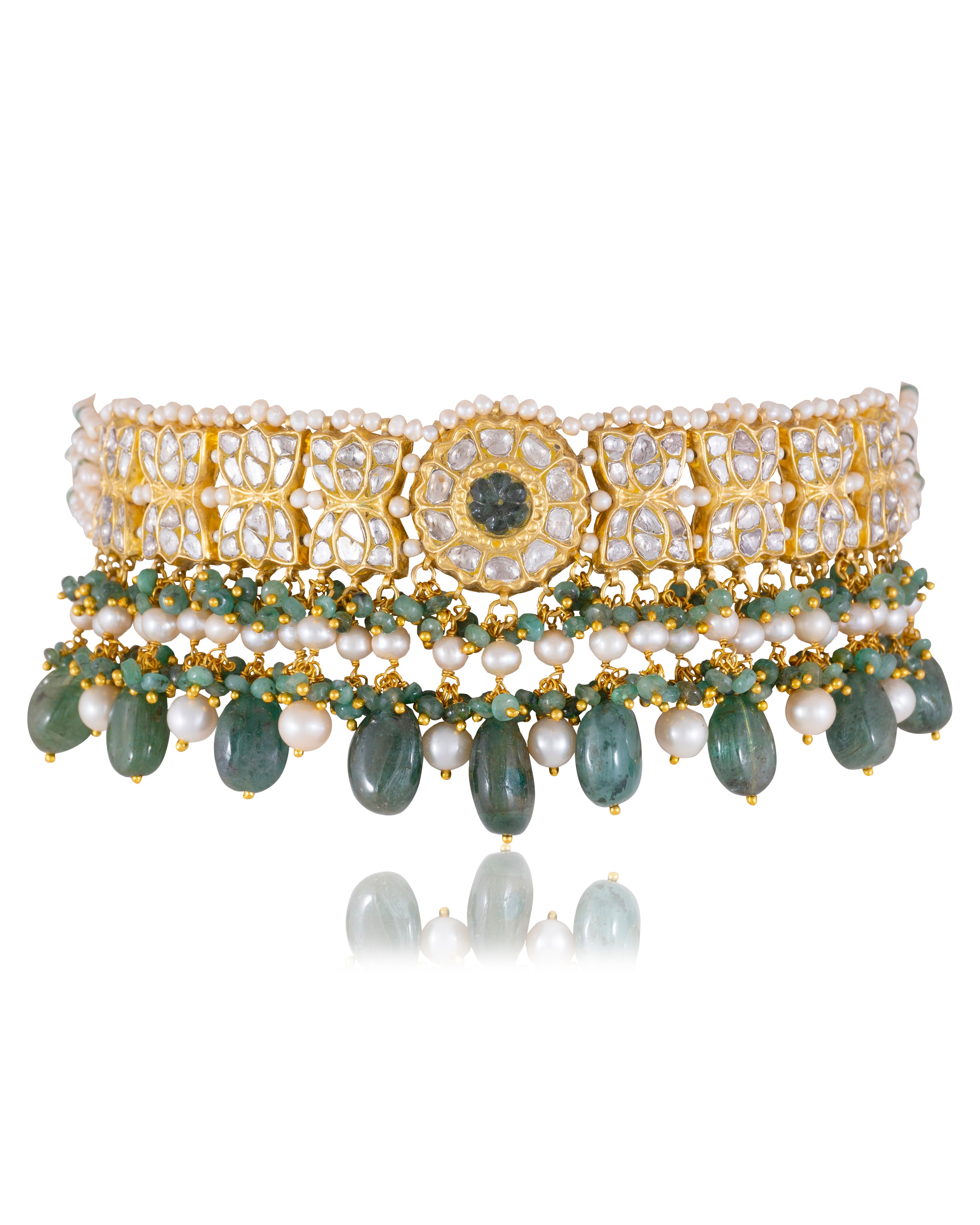 Ashia Choker and Aksha Tops Polki Set