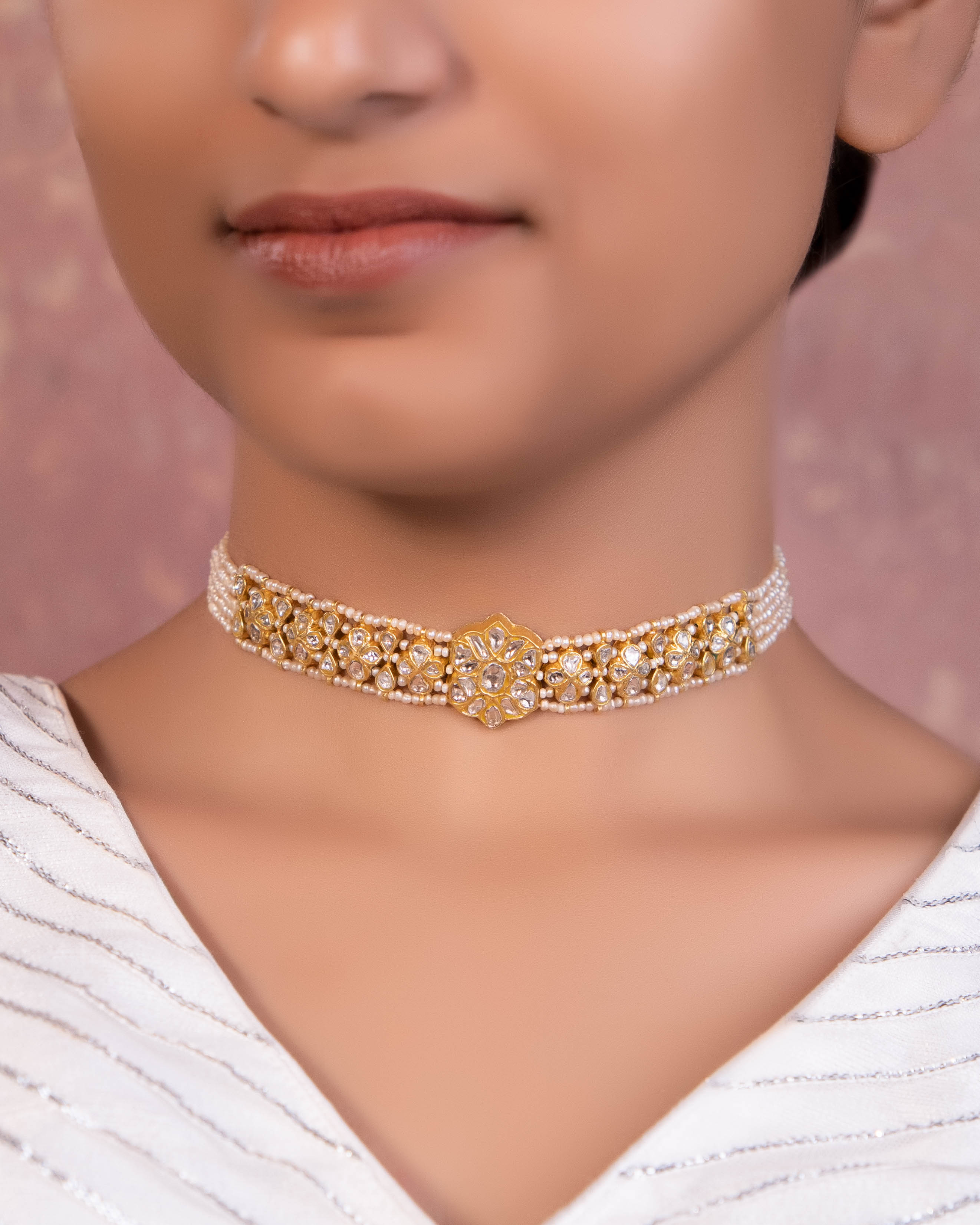 Amita Choker And Imani Tops Polki Set