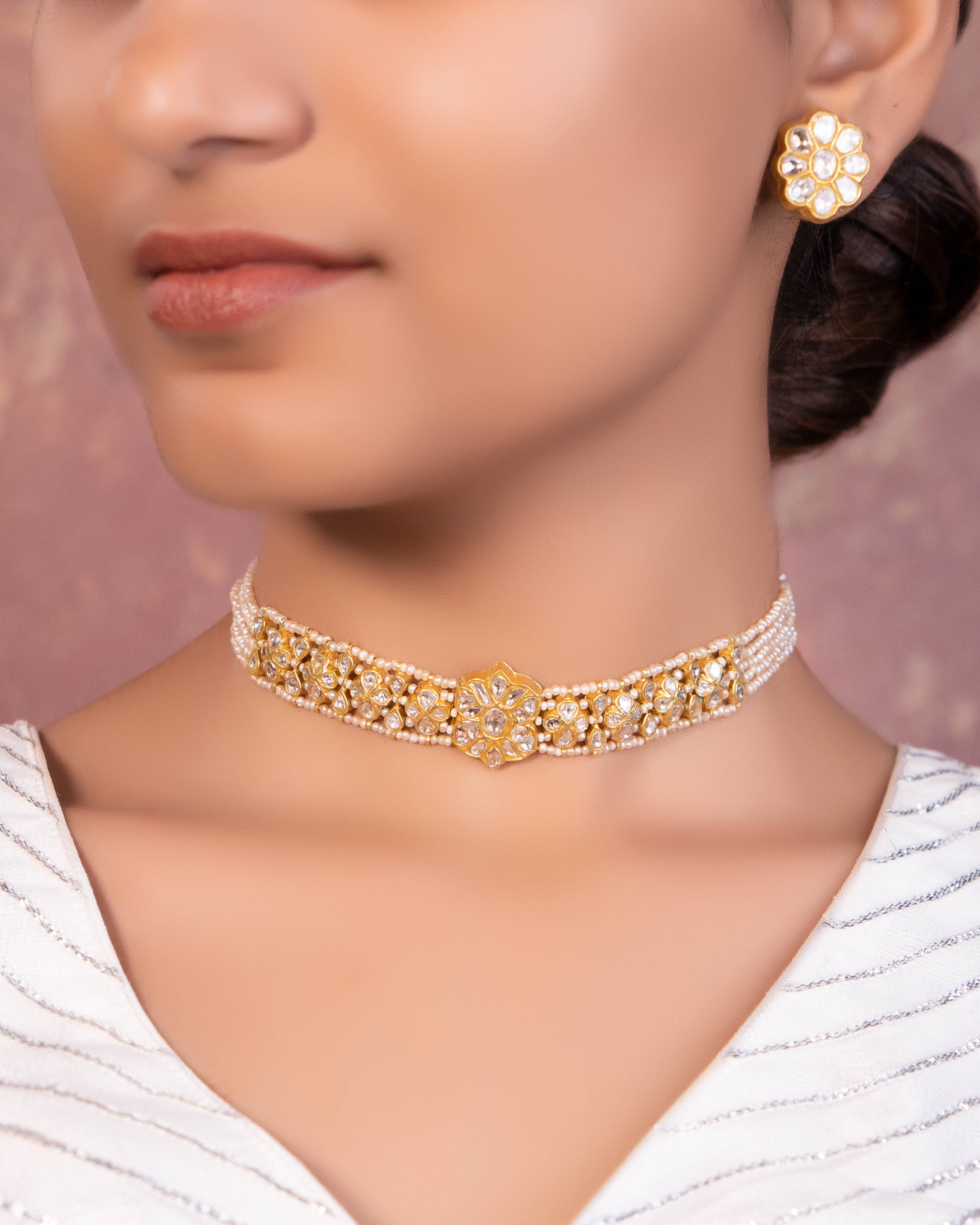 Amita Choker And Imani Tops Polki Set