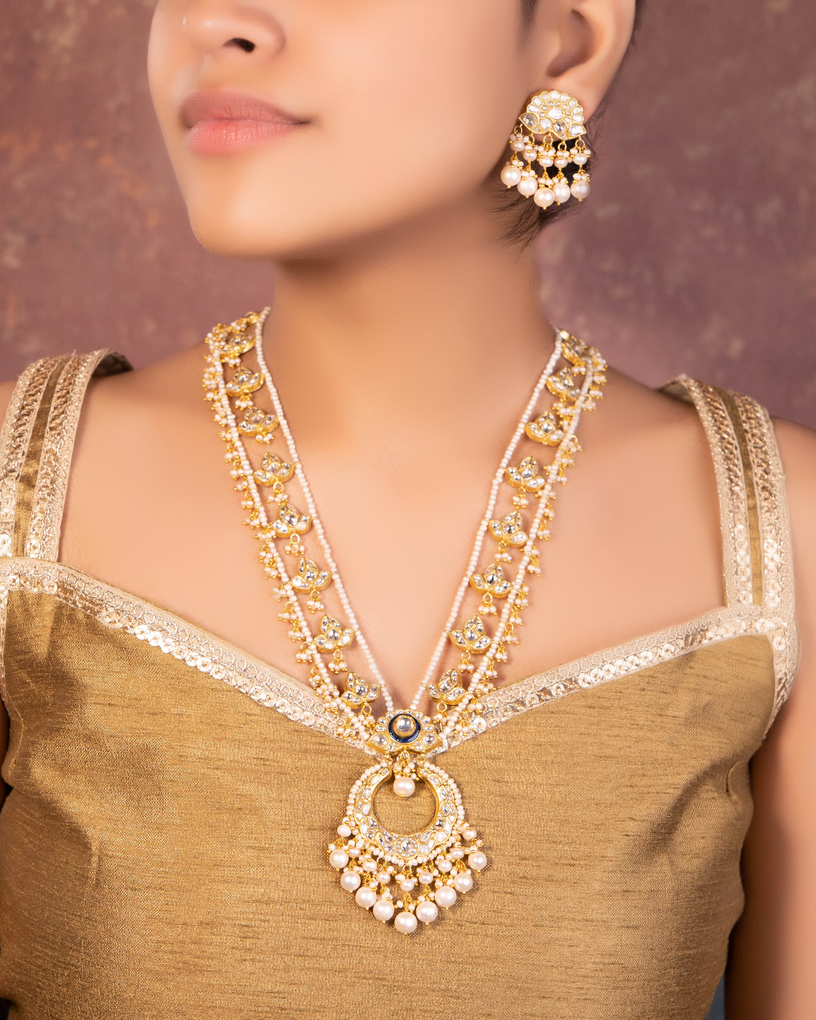 Adyanshi Polki Long Necklace - NO ORDERS