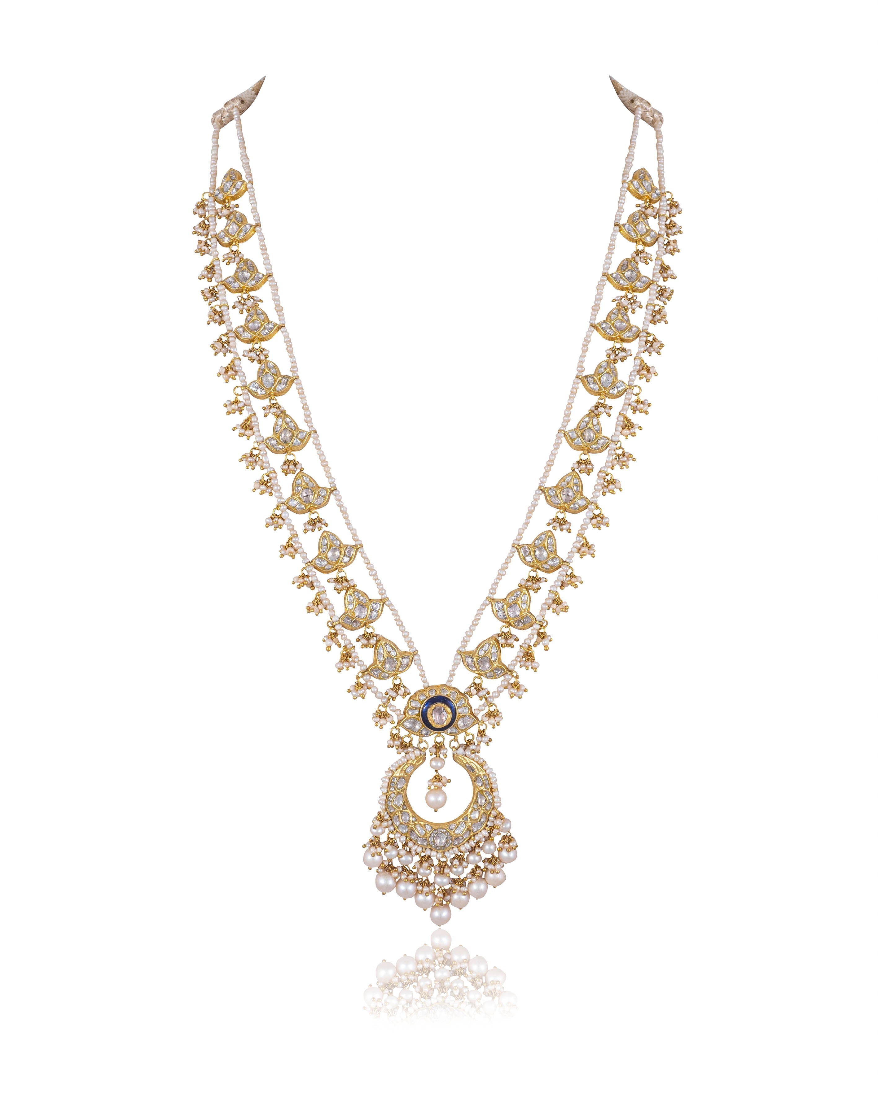 Weronika Long Necklace And Muskan Tops Polki Set