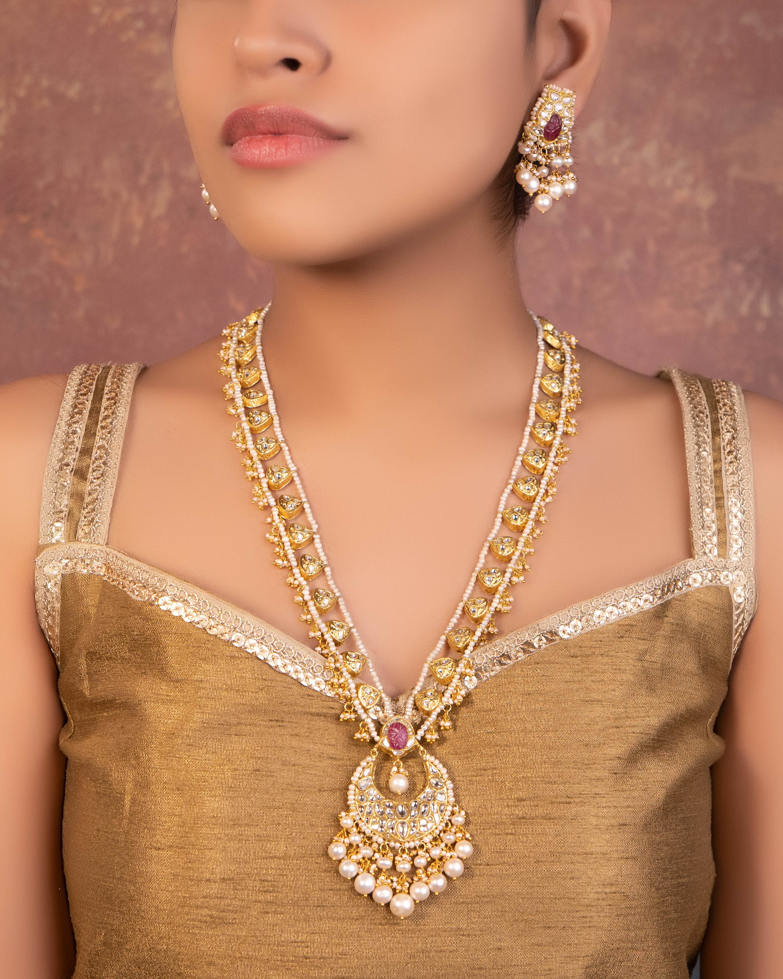 Vinaya Polki Long Necklace