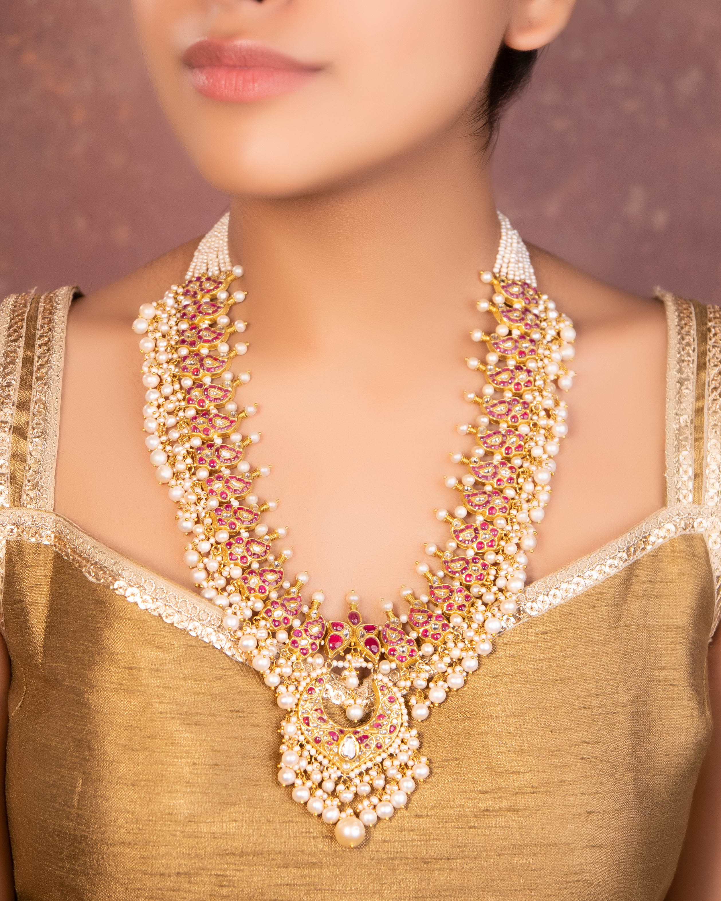 Rahat Polki Long Necklace