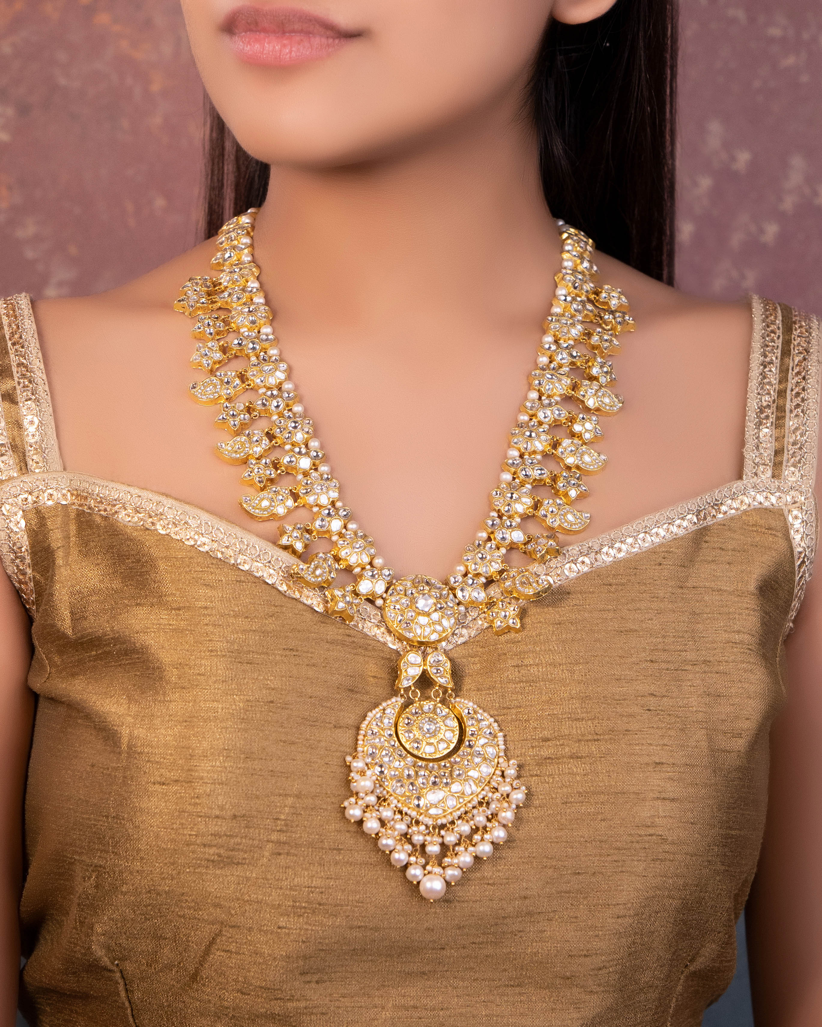 Riva Polki Long Necklace