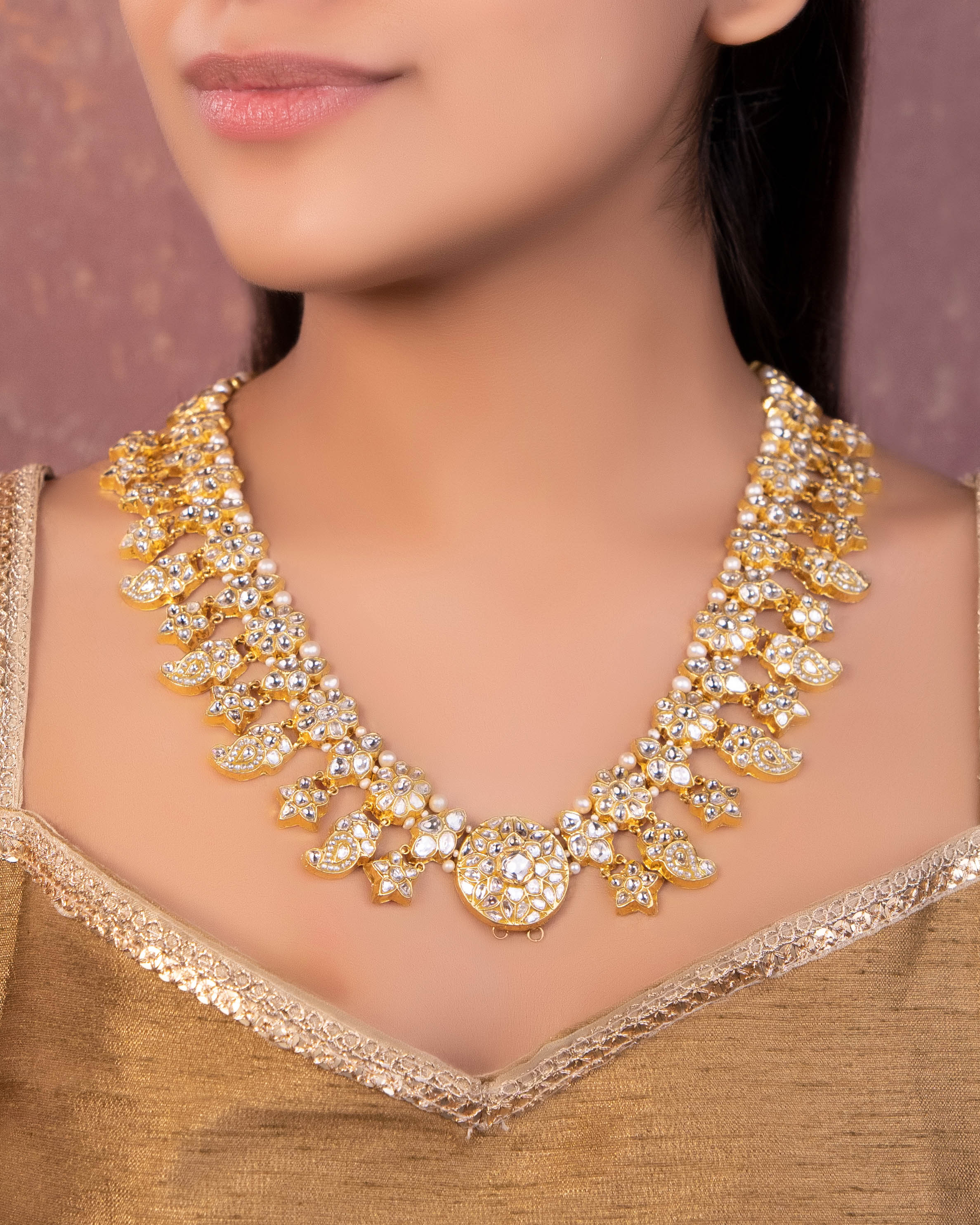 Riva Polki Long Necklace