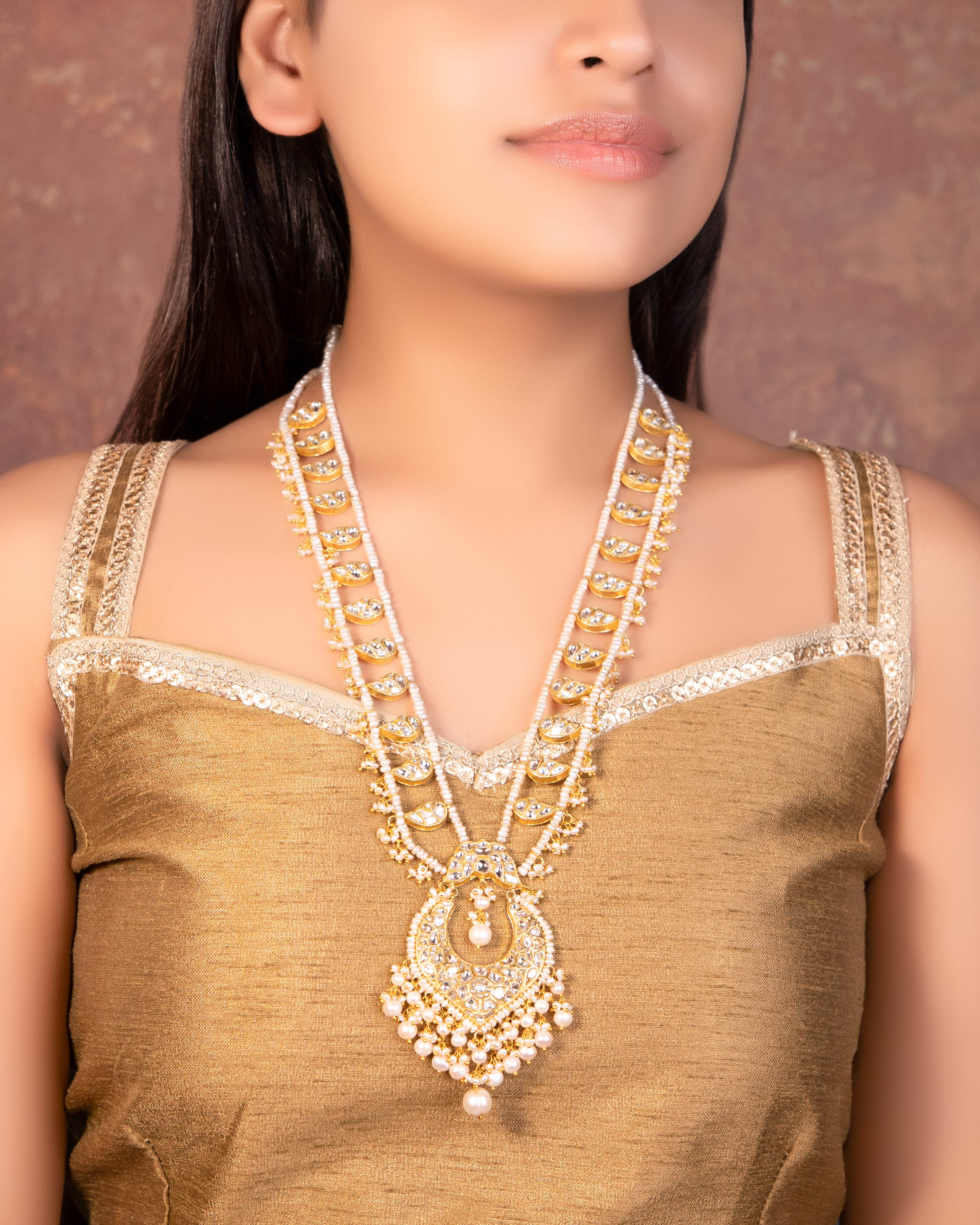 Hanshini Polki Long Necklace - NO ORDERS