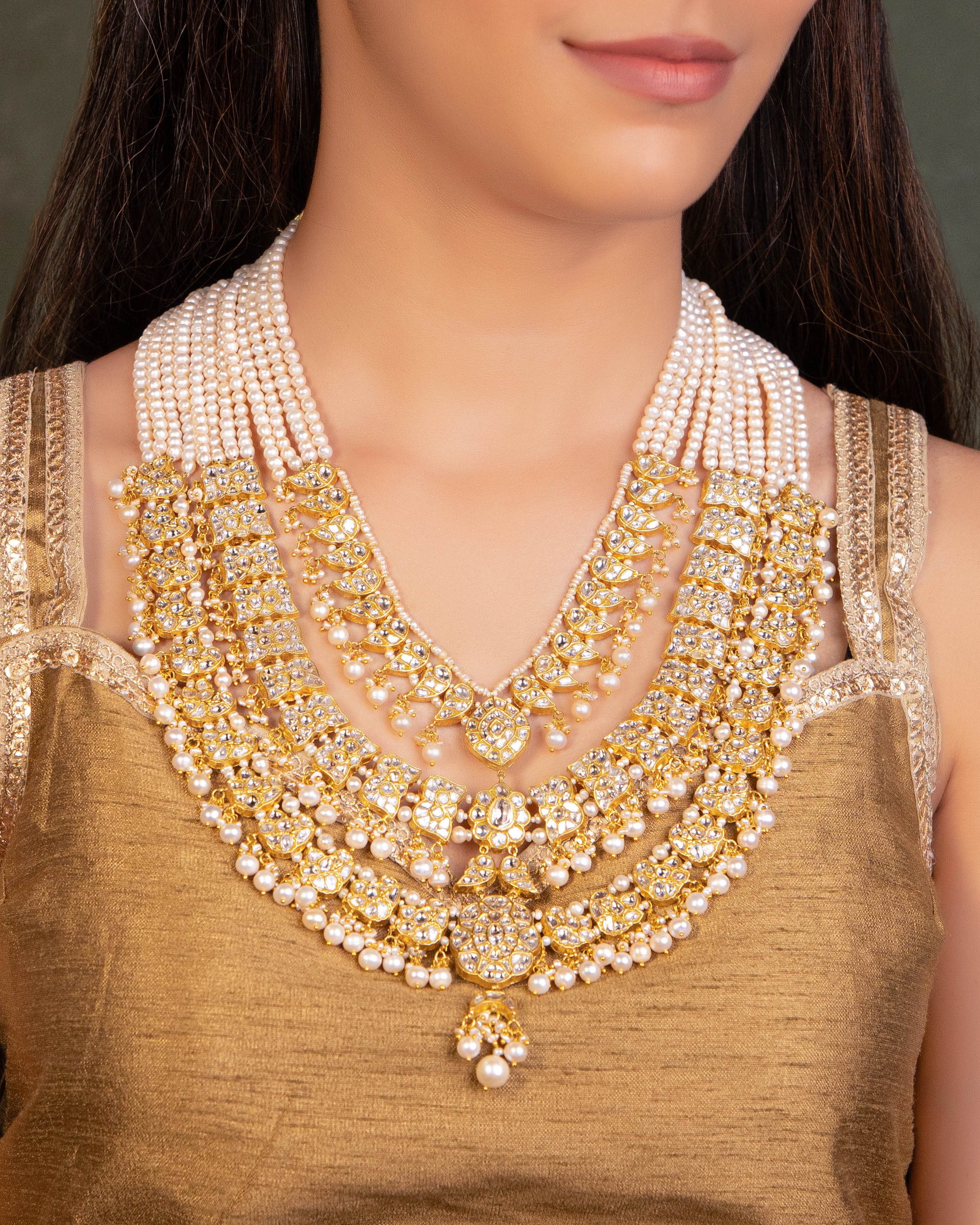 Naisha Polki Long Necklace - NO ORDERS