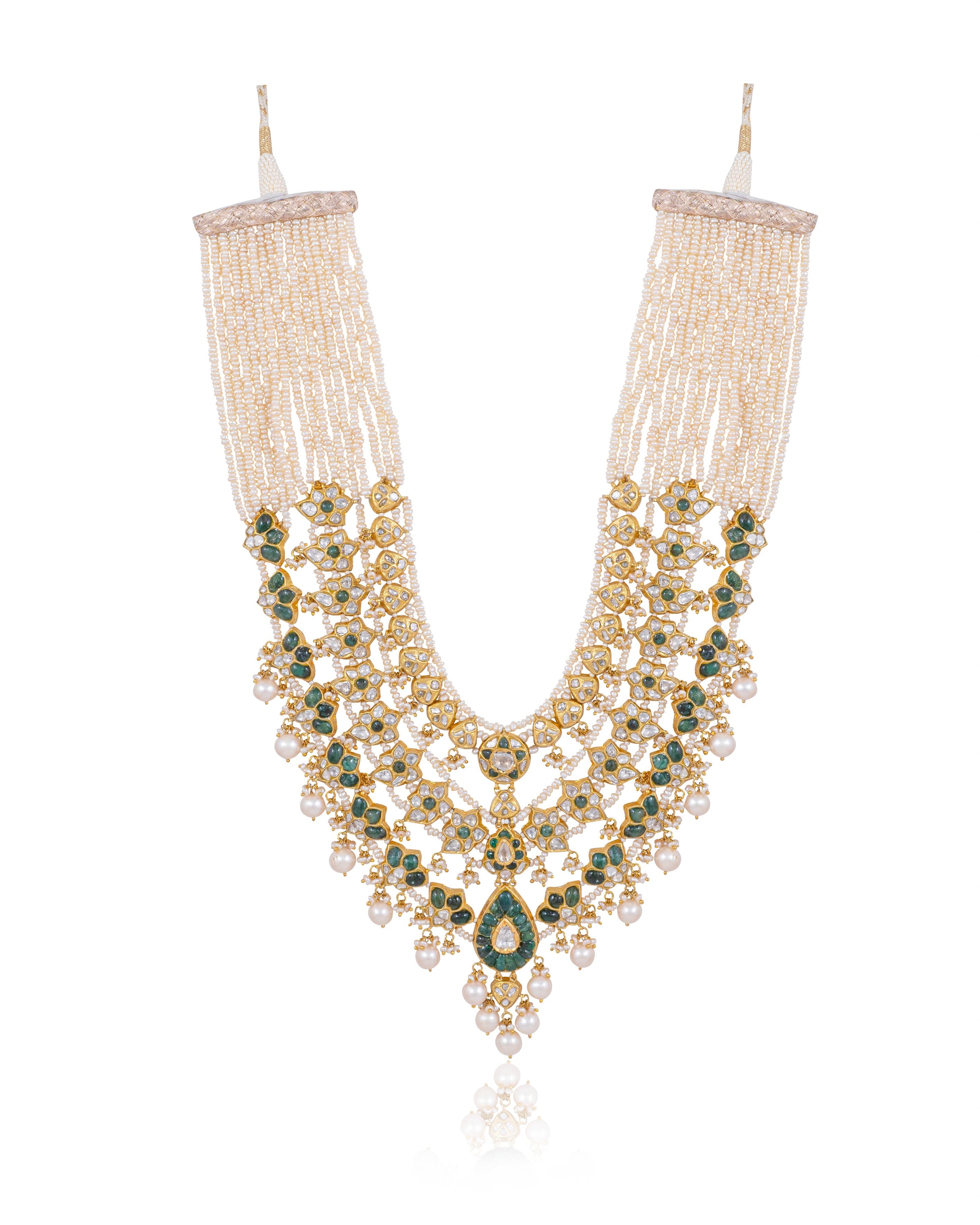 Samrudhi Long Necklace And Rucheeka Long Earrings Polki Set