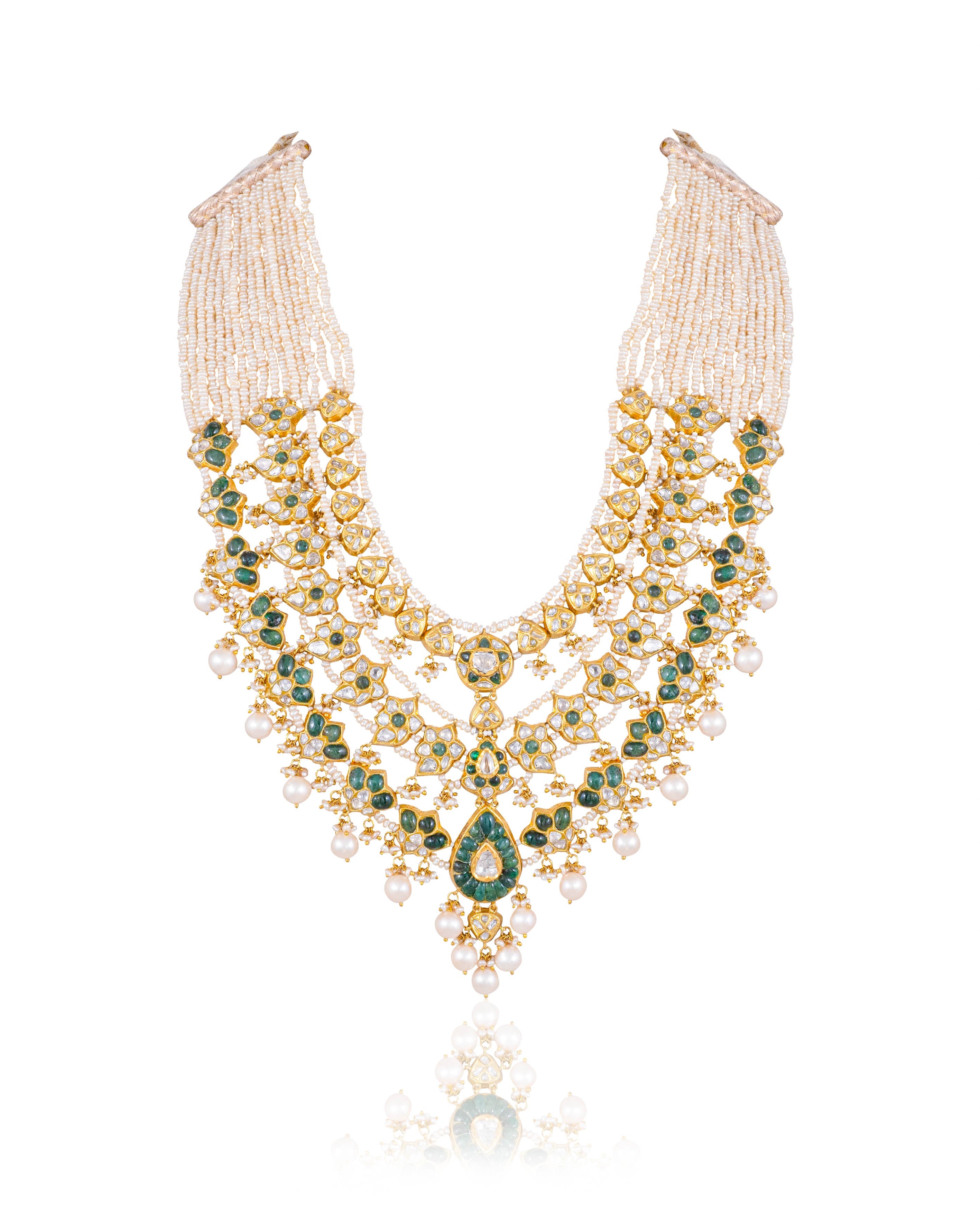 Samrudhi Long Necklace And Rucheeka Long Earrings Polki Set