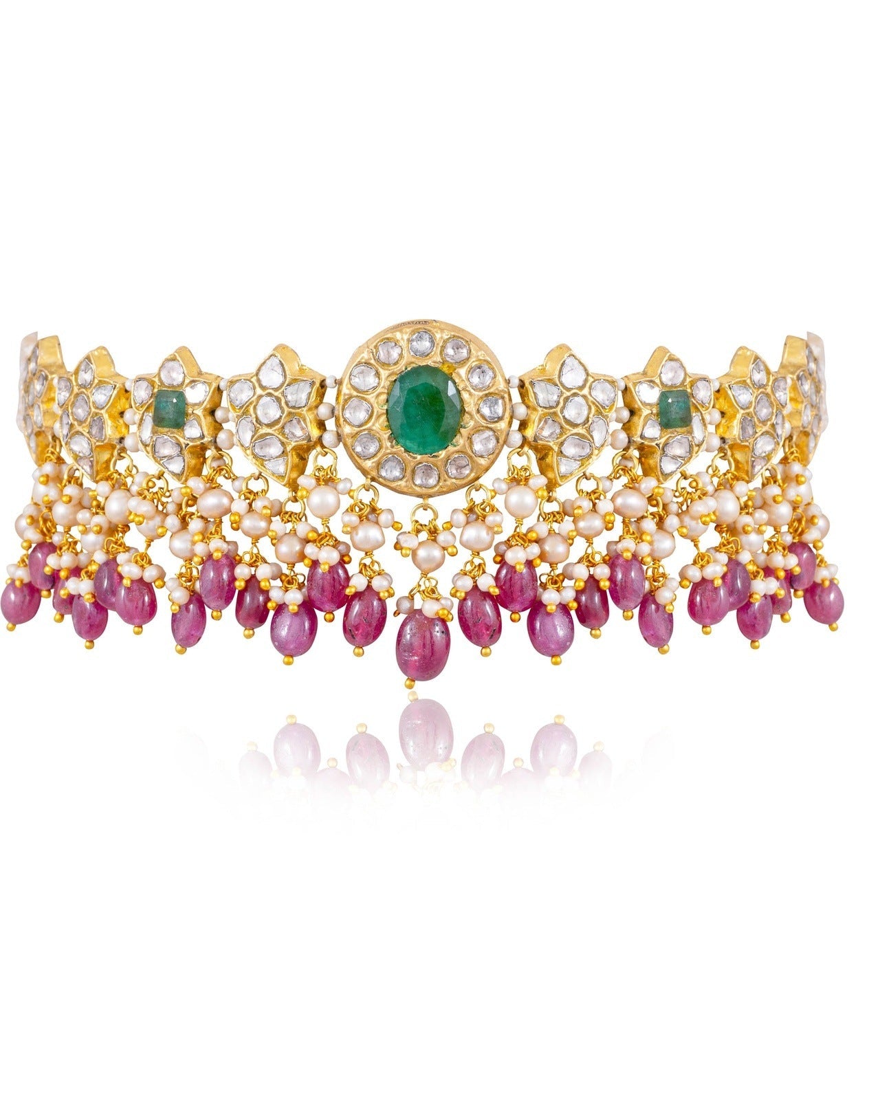 Bhakti Choker And Javeriya Tops Polki Set