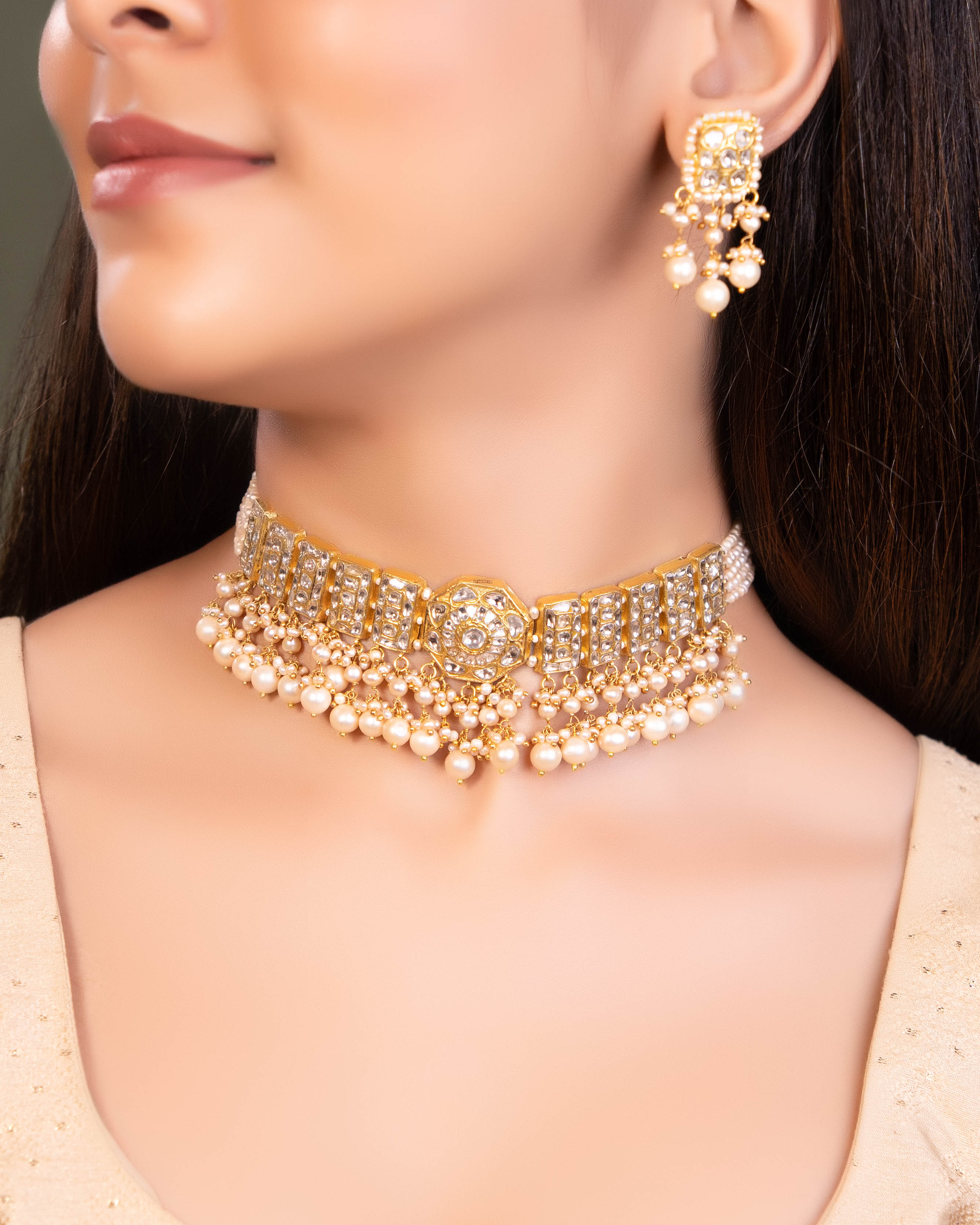 Kiran Choker And Anushka Tops Polki Set