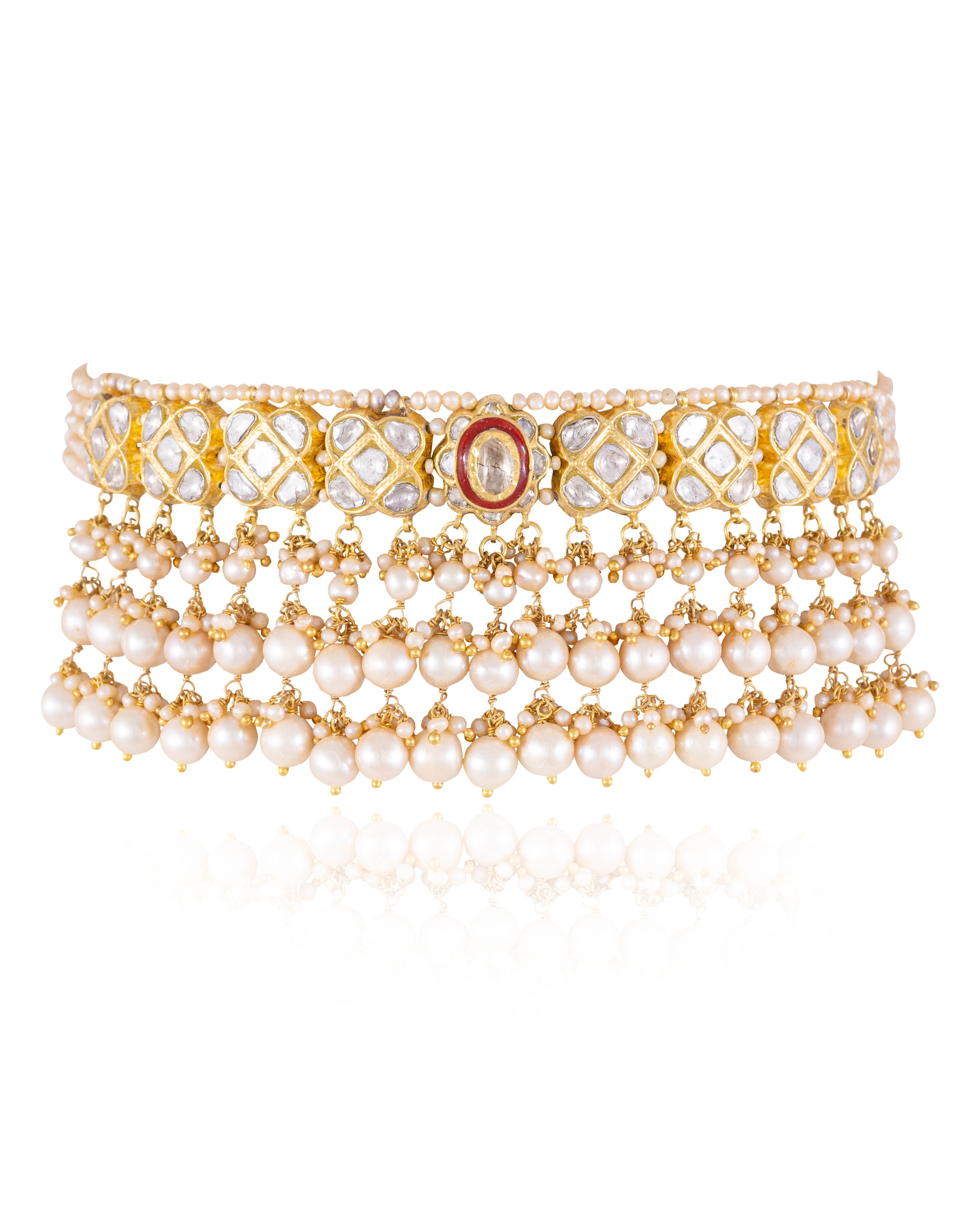 Virti Choker And Kinza Tops Polki Set