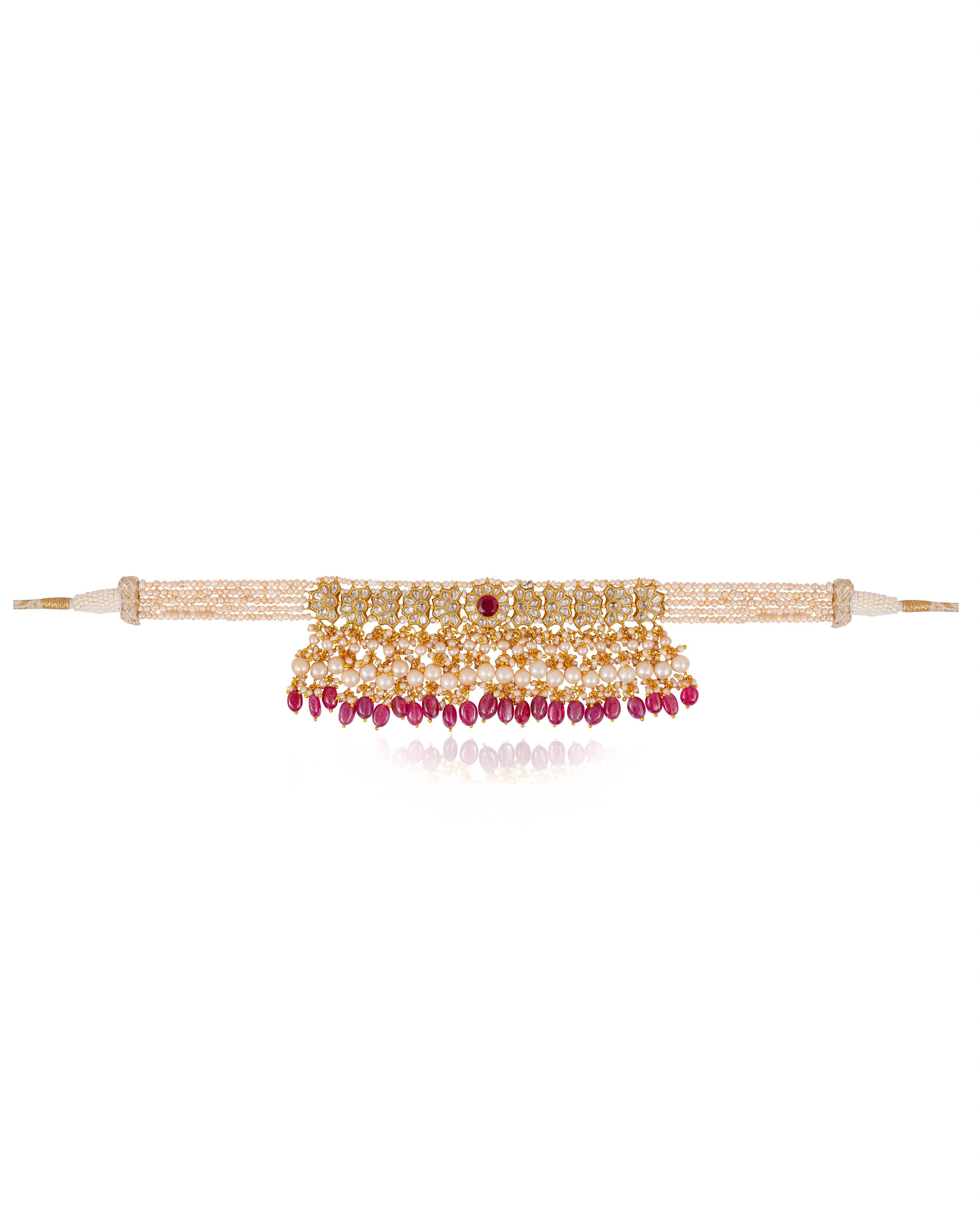 Roshni Choker And Kavita Tops Polki Set