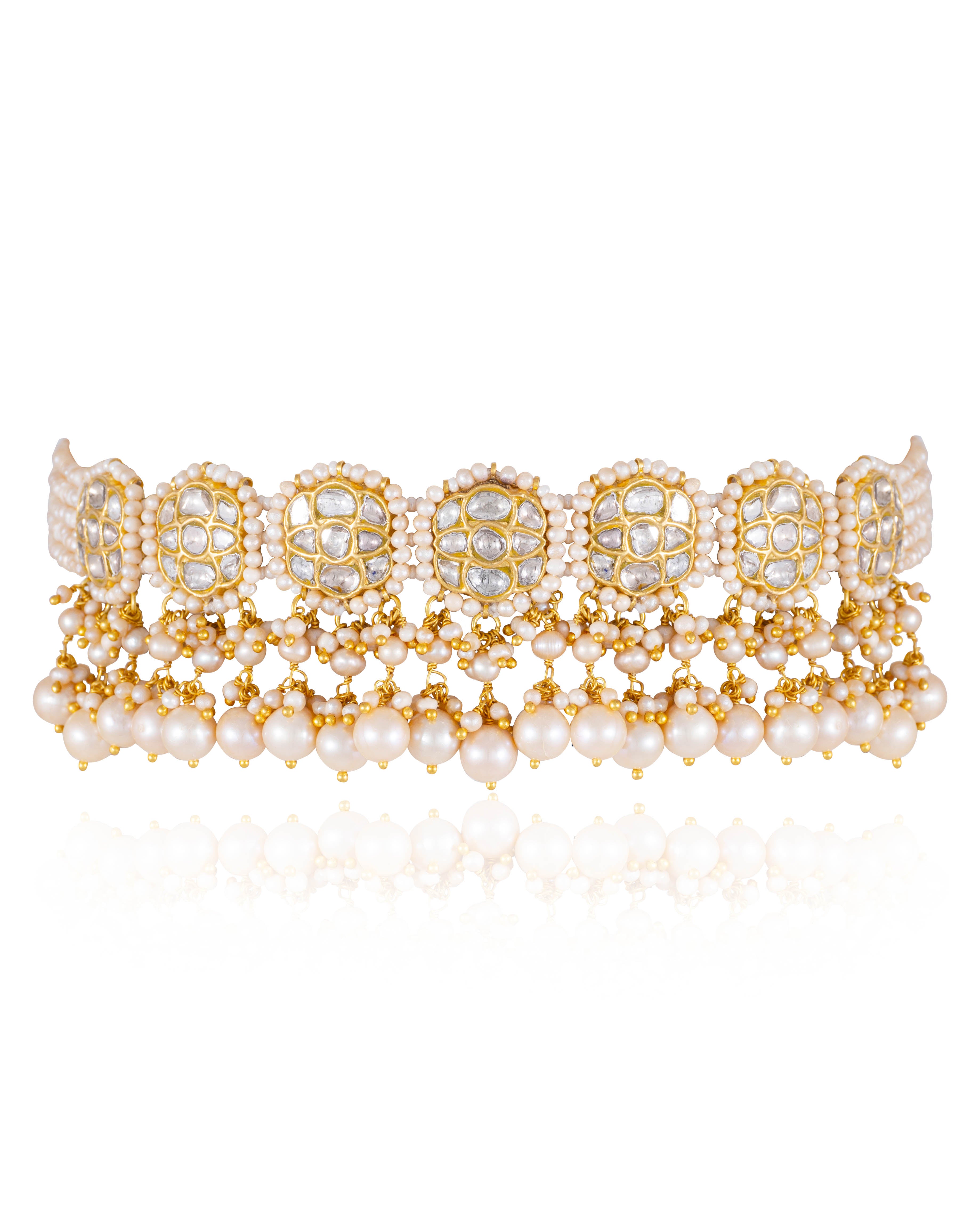 Prerna Choker And Aashka Tops Polki Set