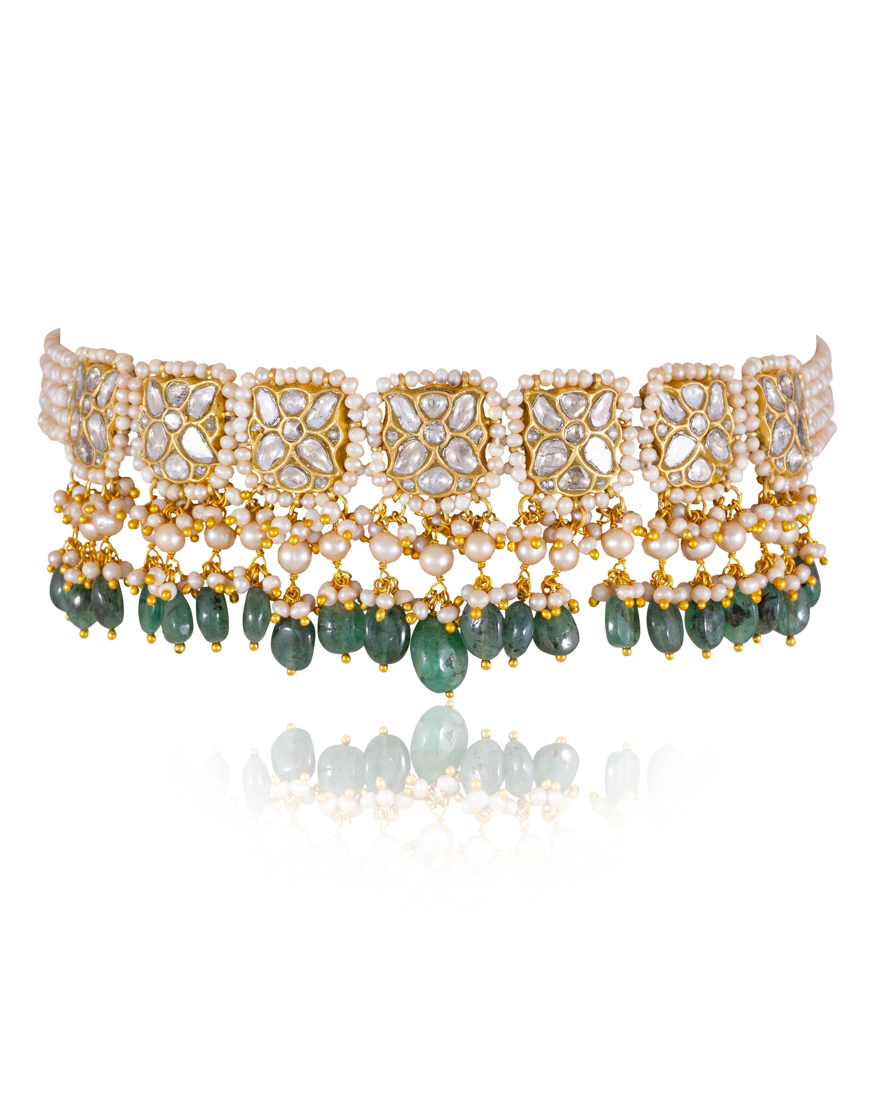 Fariba Choker And Mona Tops Polki Set