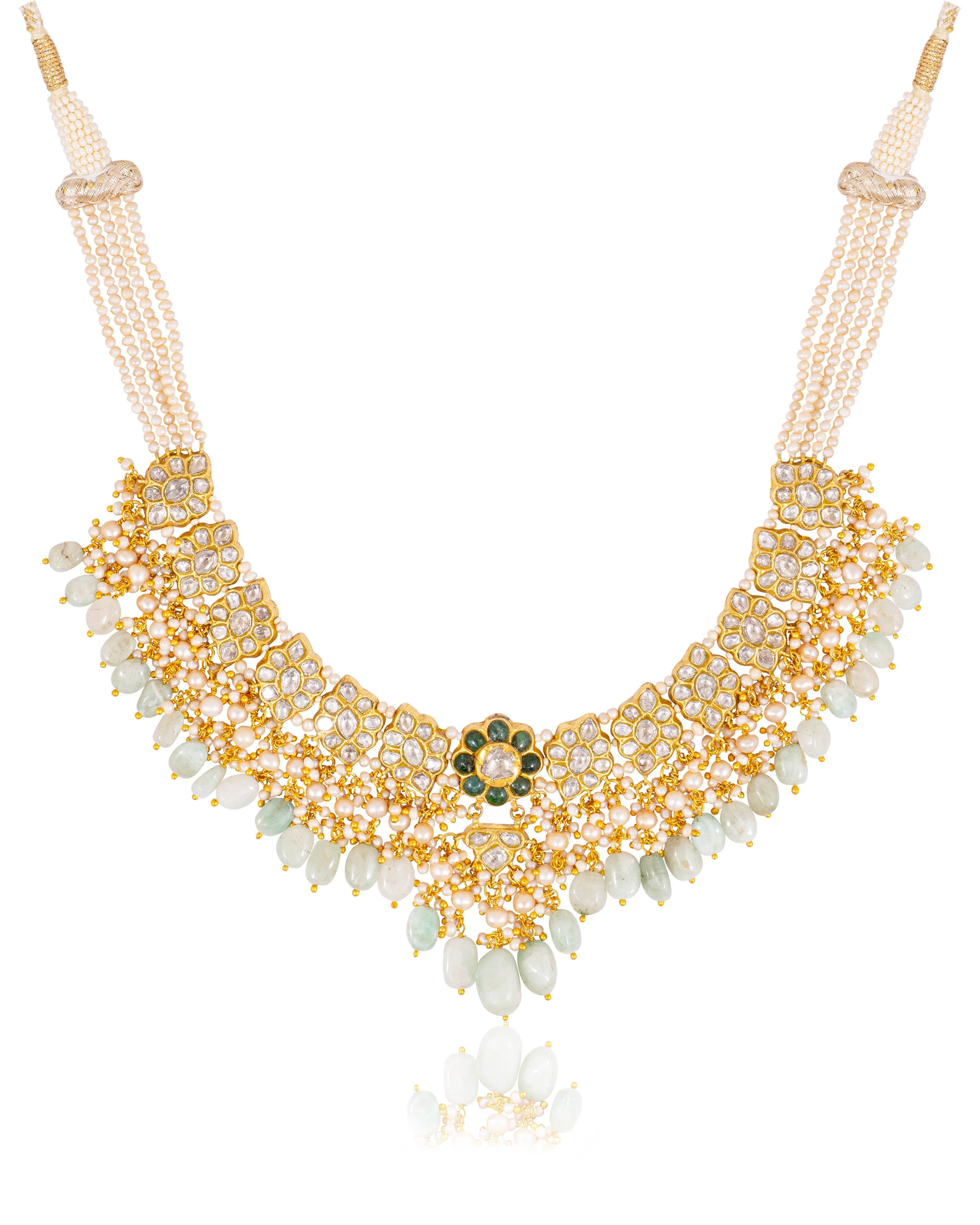 Akrti Necklace And Tabassum Tops Polki Set