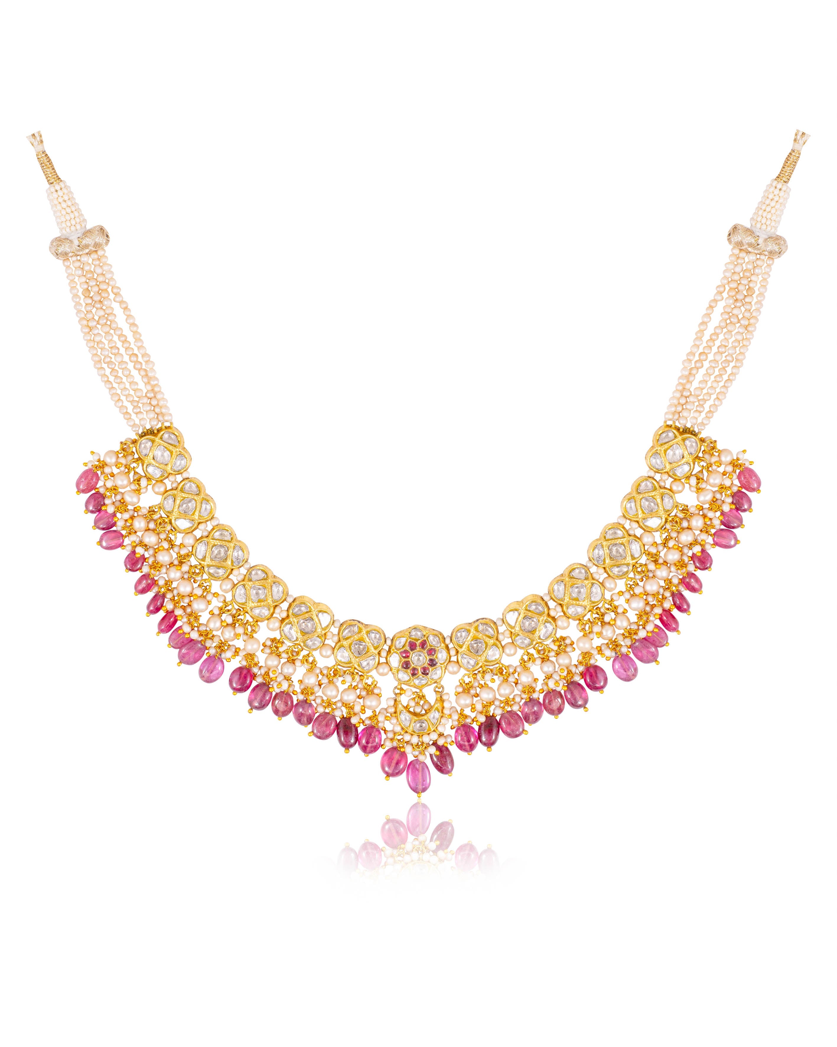 Deepa Necklace And Priyal Tops Polki Set