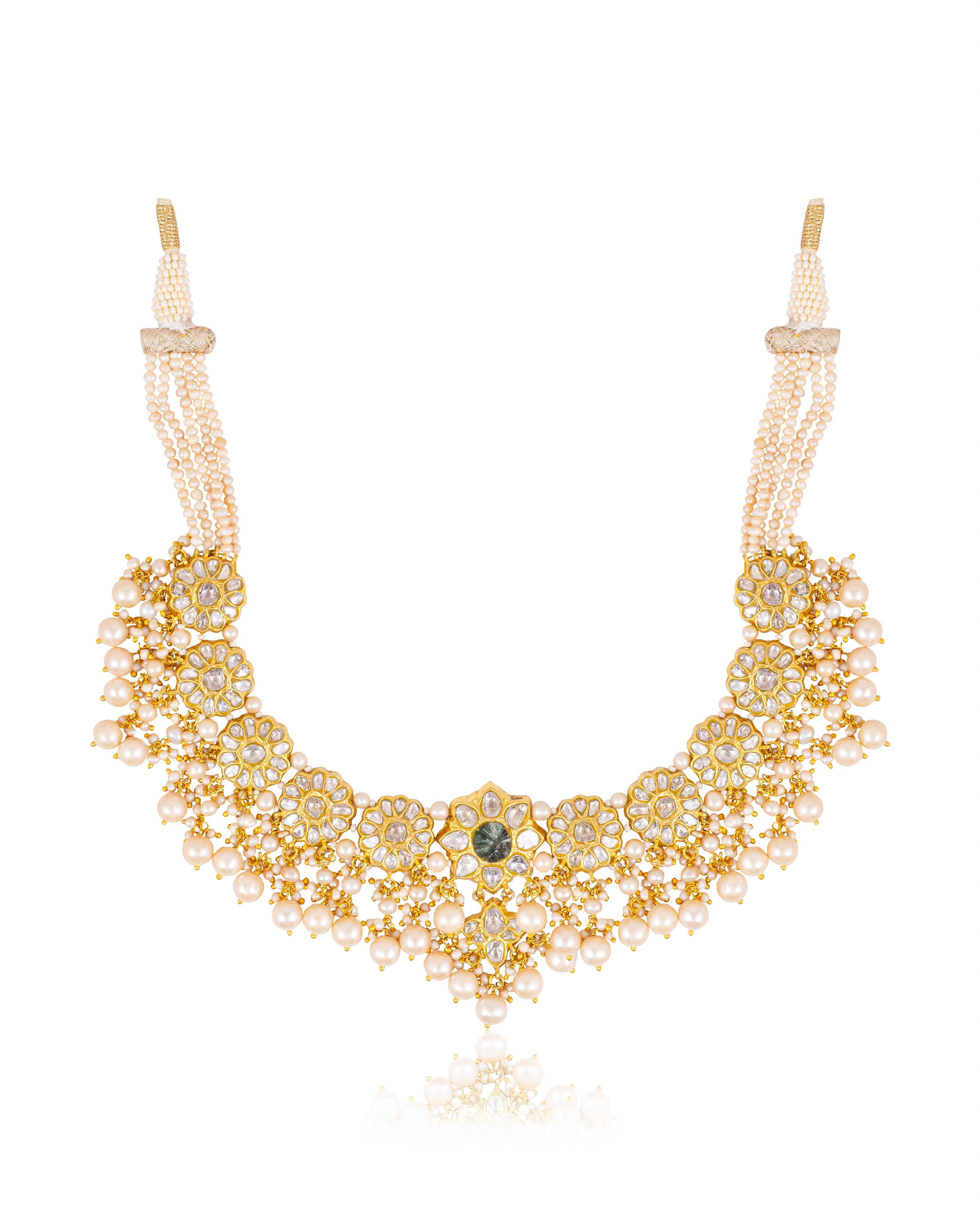 Amita Necklace And Tweesha Tops Polki Set