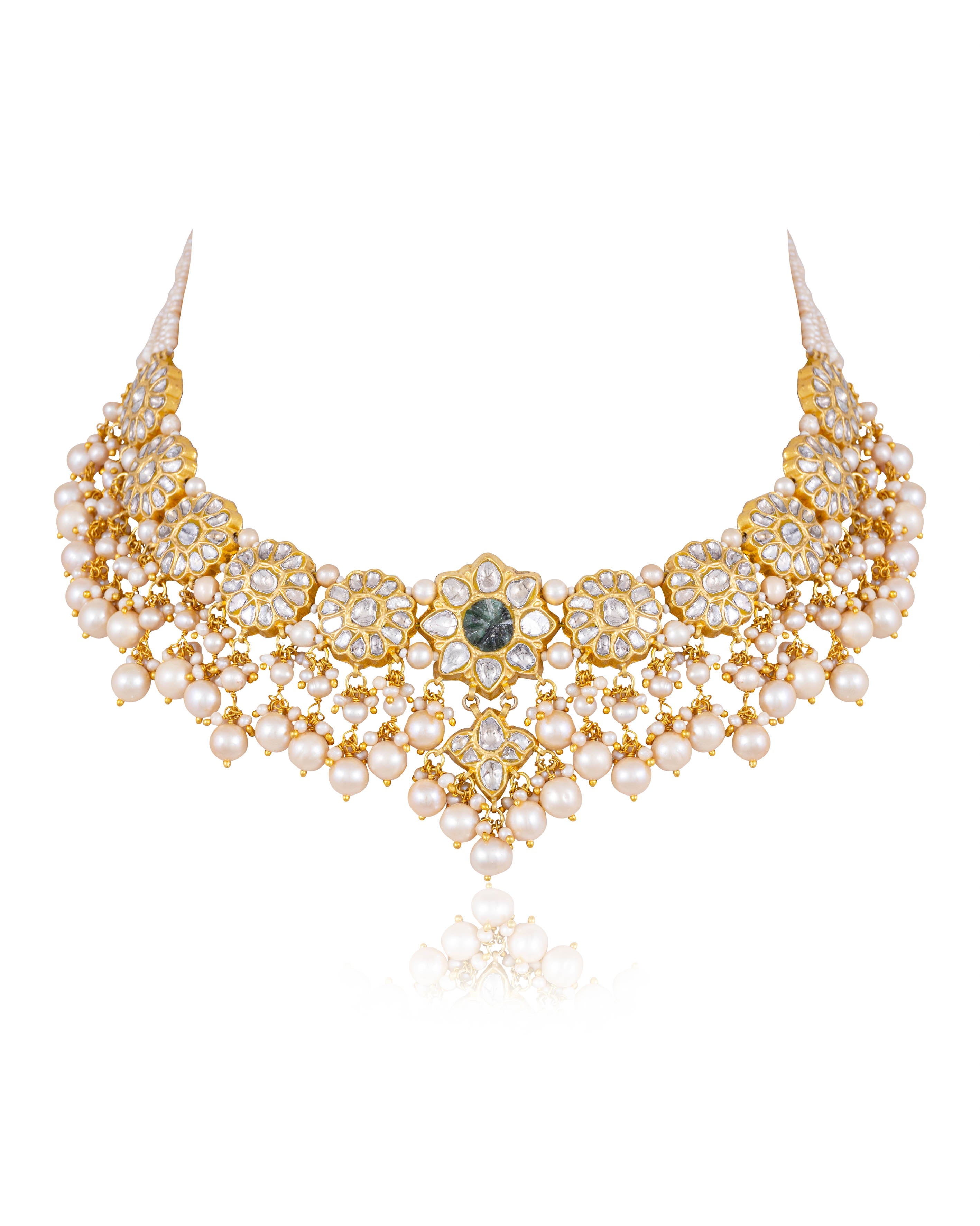 Amita Necklace And Tweesha Tops Polki Set