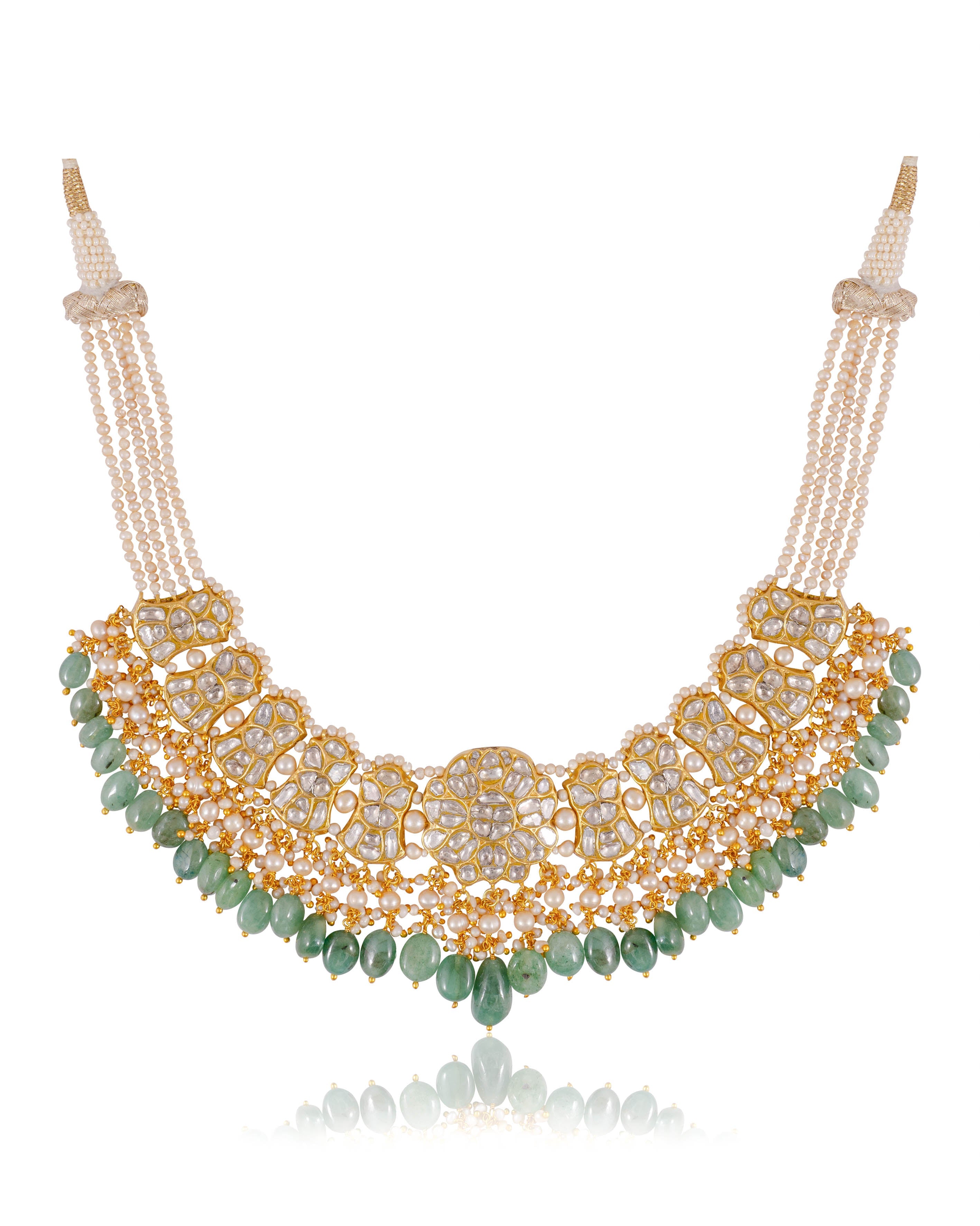 Vrutika Necklace And Stuti Tops Polki Set