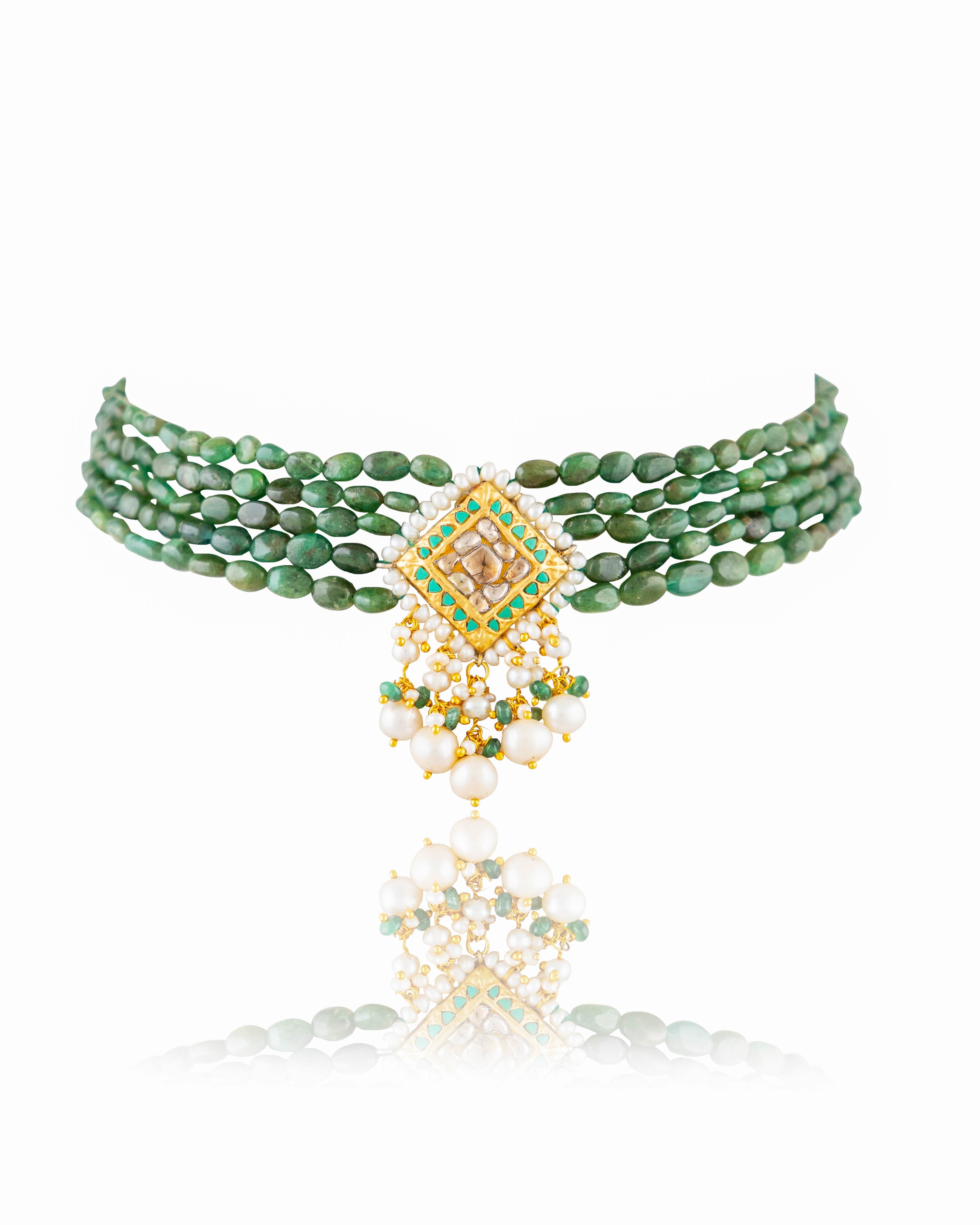 Yugi Polki Bead Choker