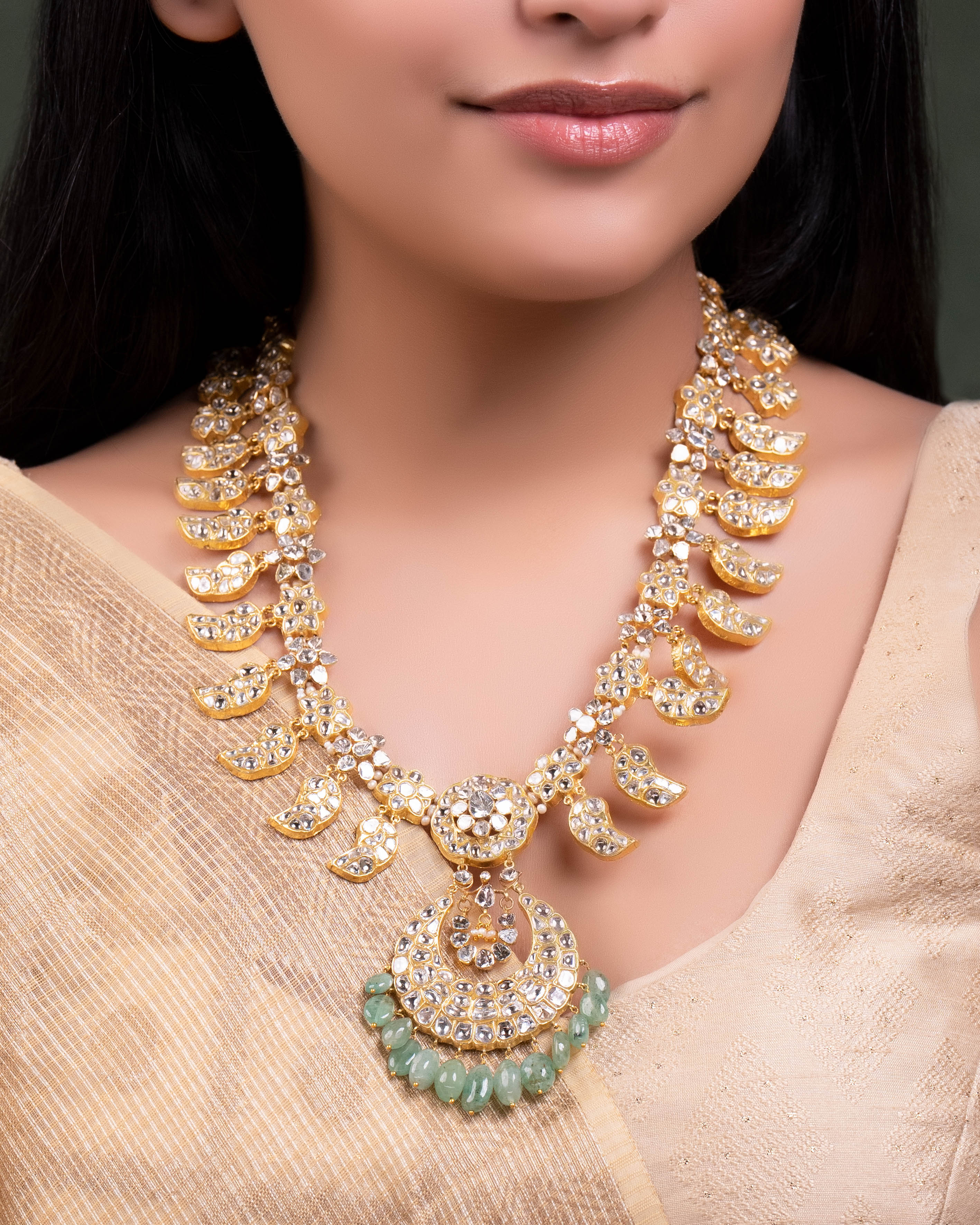 Reyanshi Polki Long Necklace