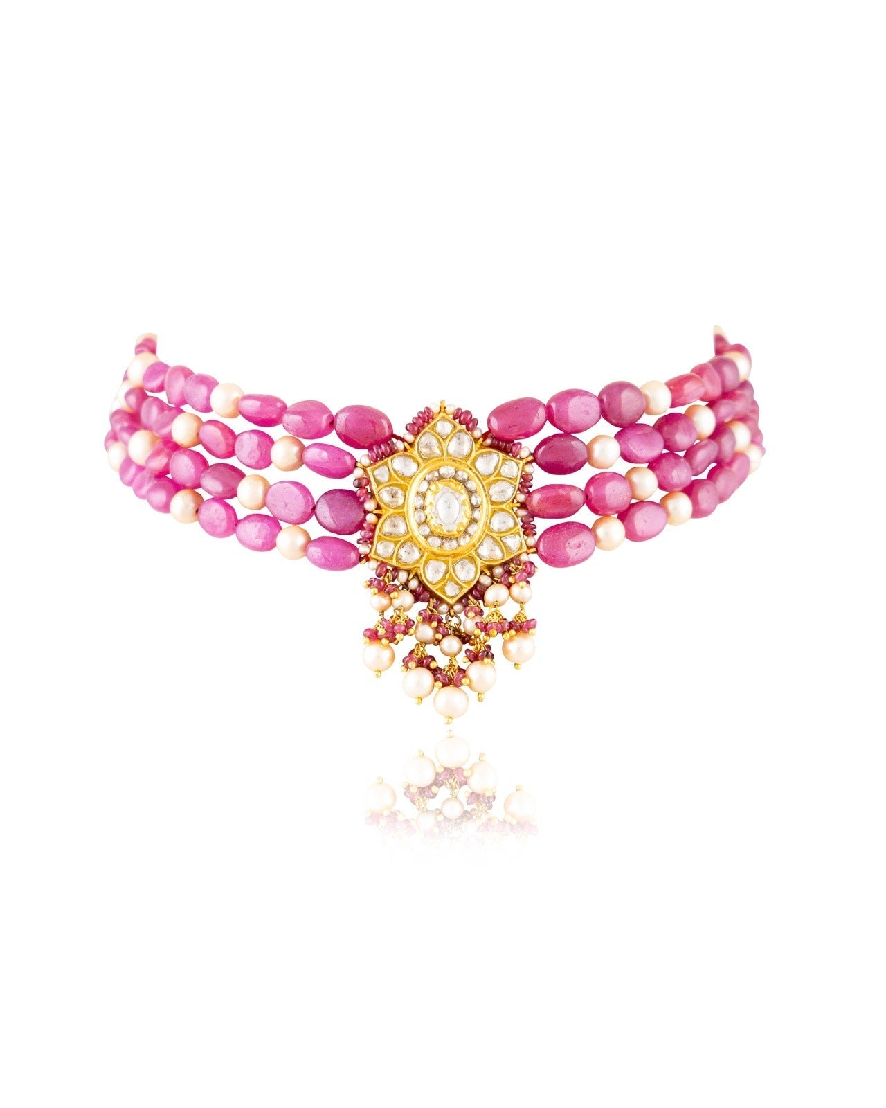 Amirah Polki Bead Choker