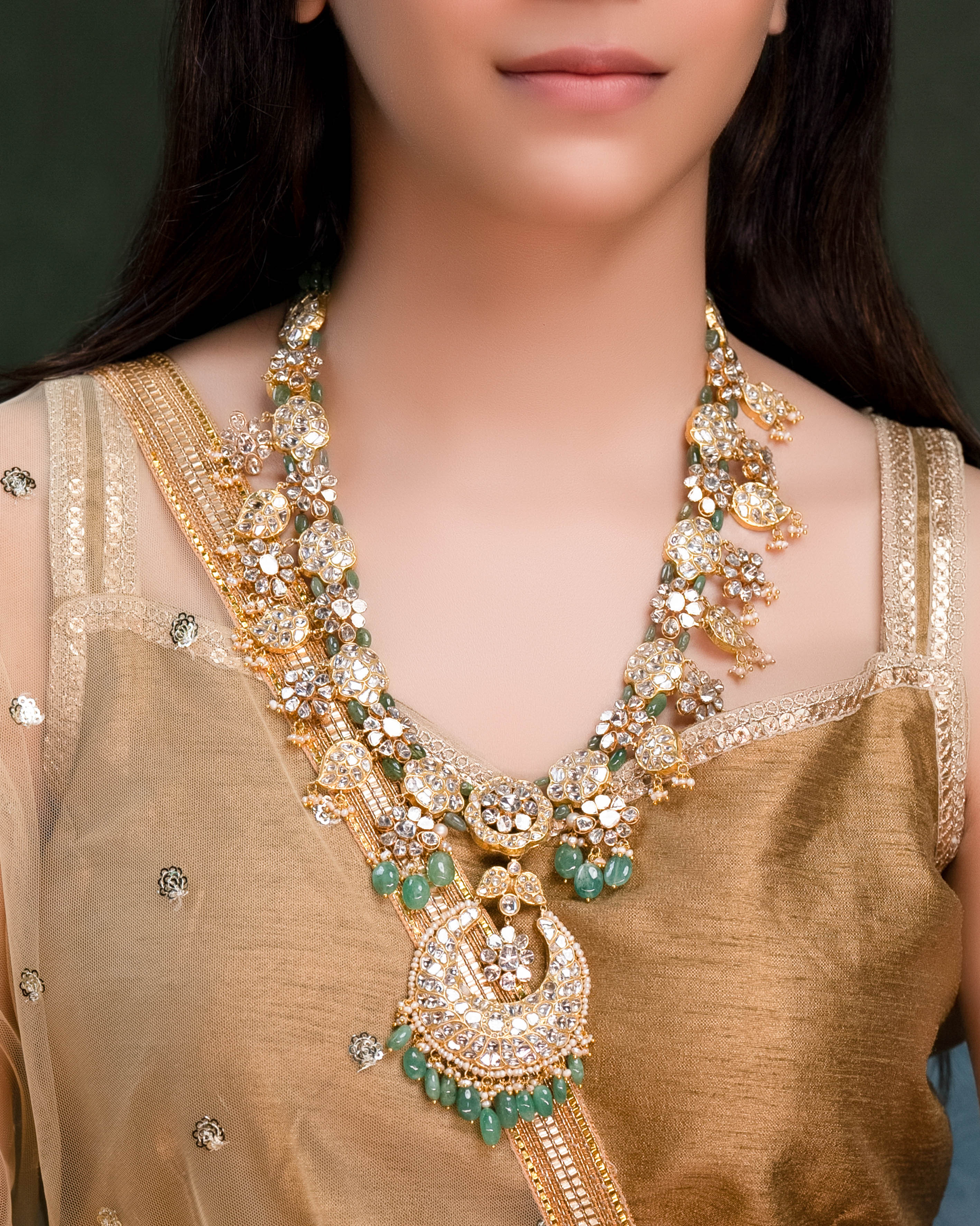 Adhira Polki Long Necklace