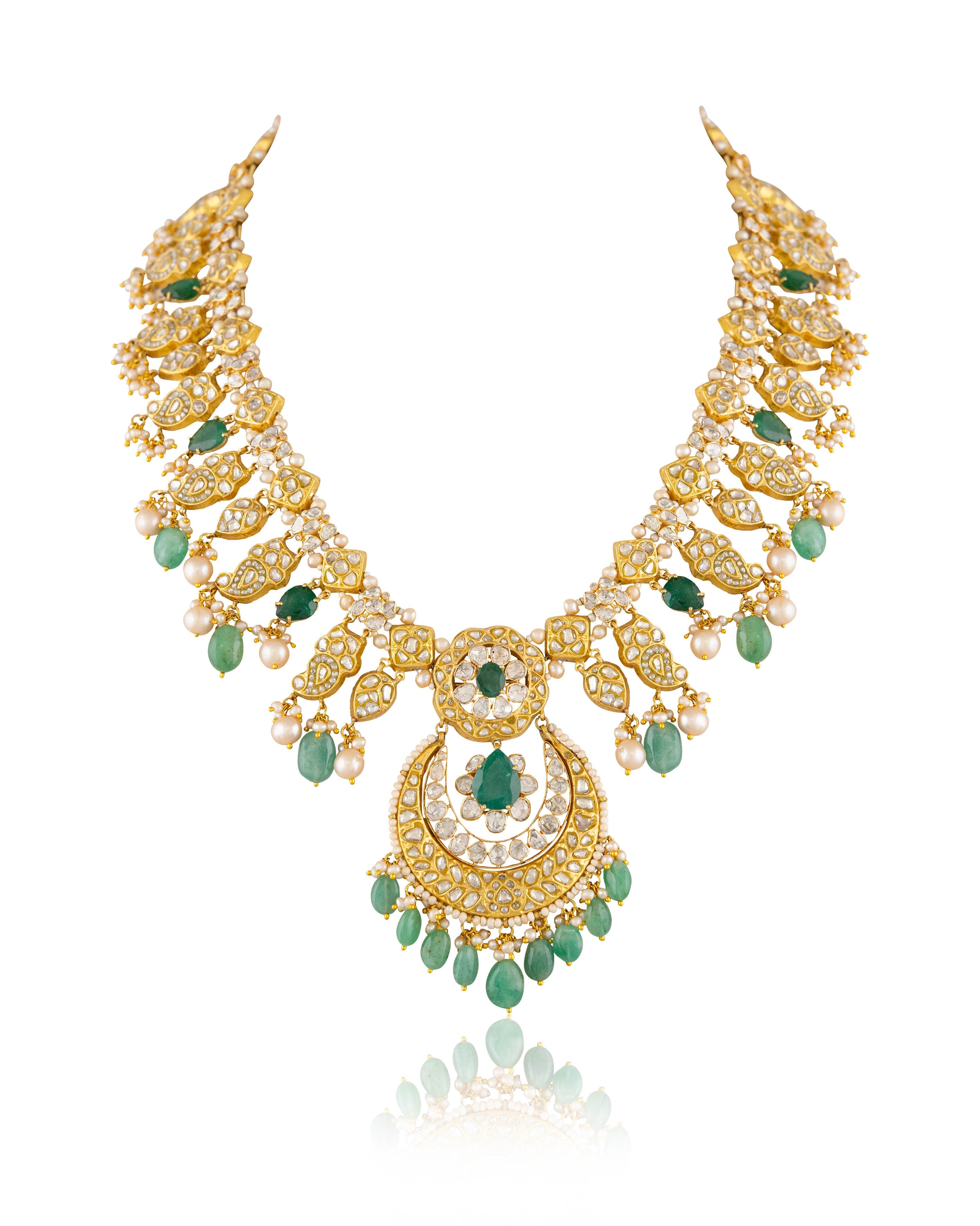 Zadie Polki And Diamond Long Necklace