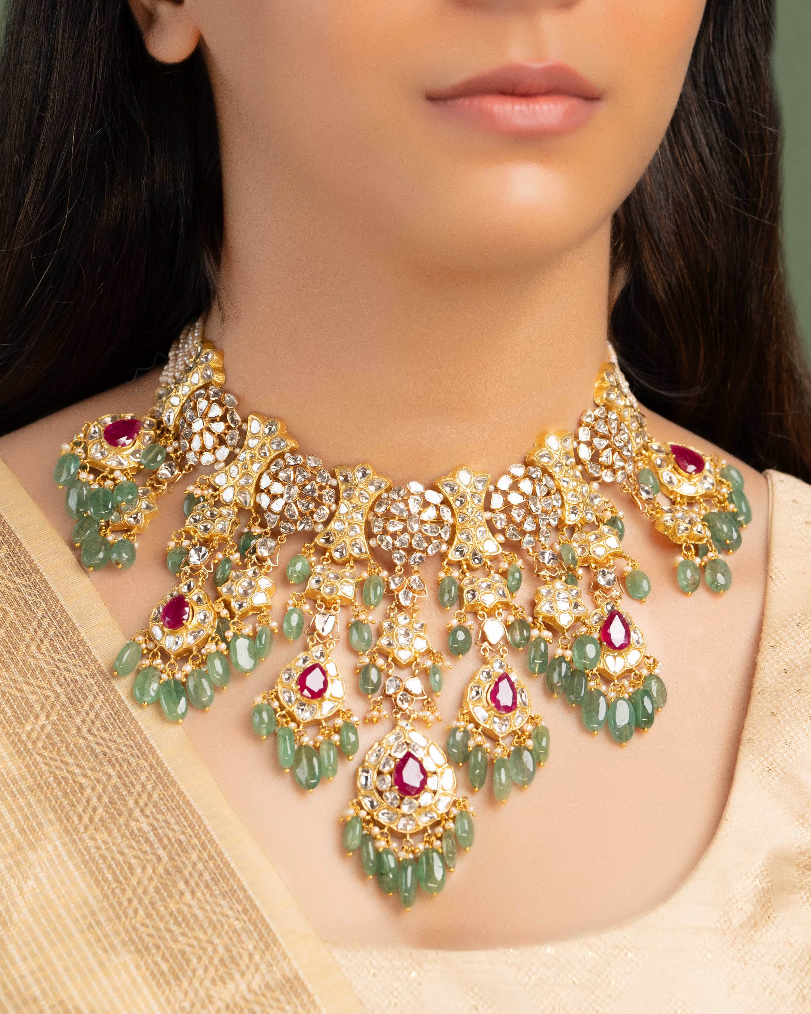 Zeenat Polki Necklace