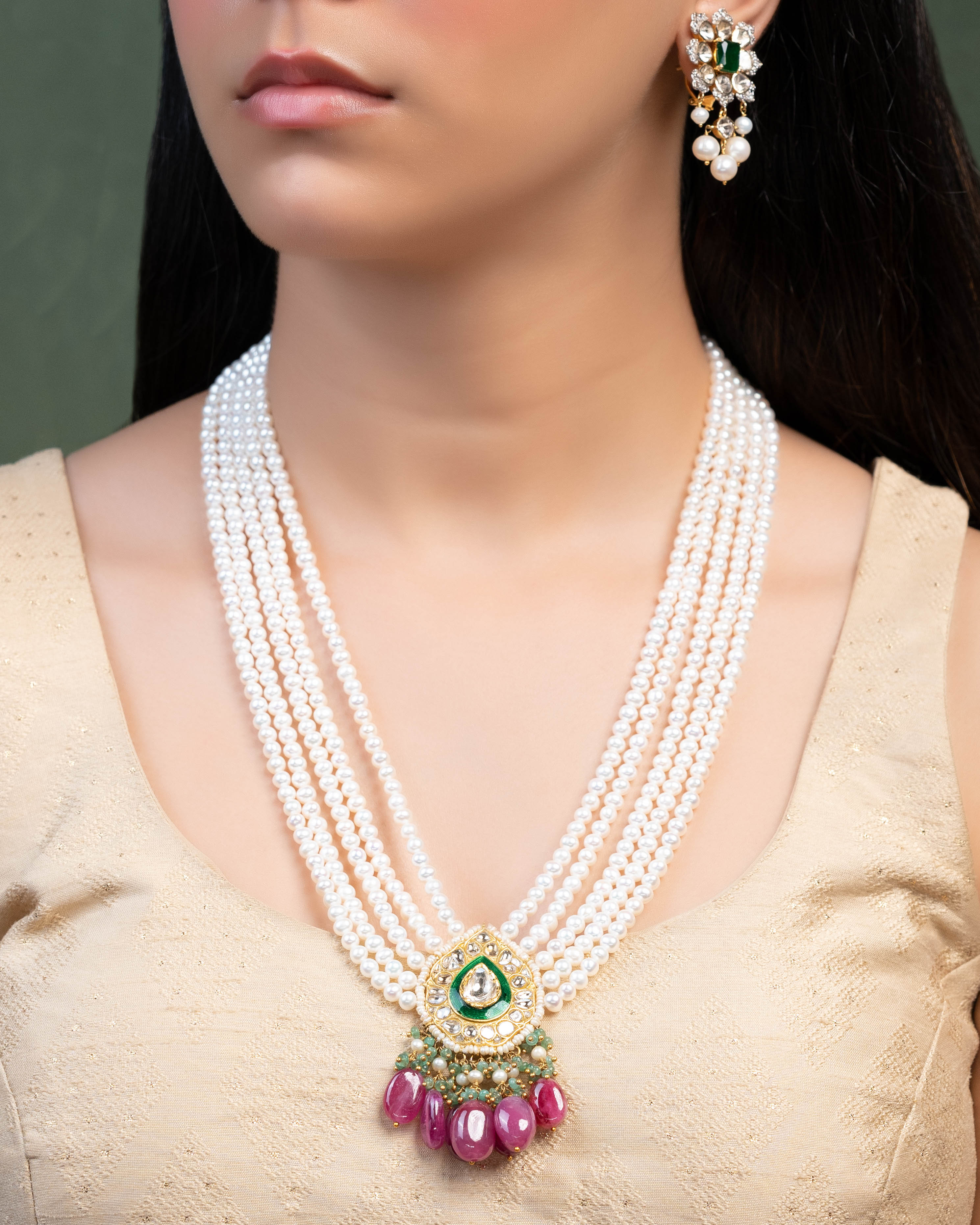 Tanisha Polki Bead Pendant