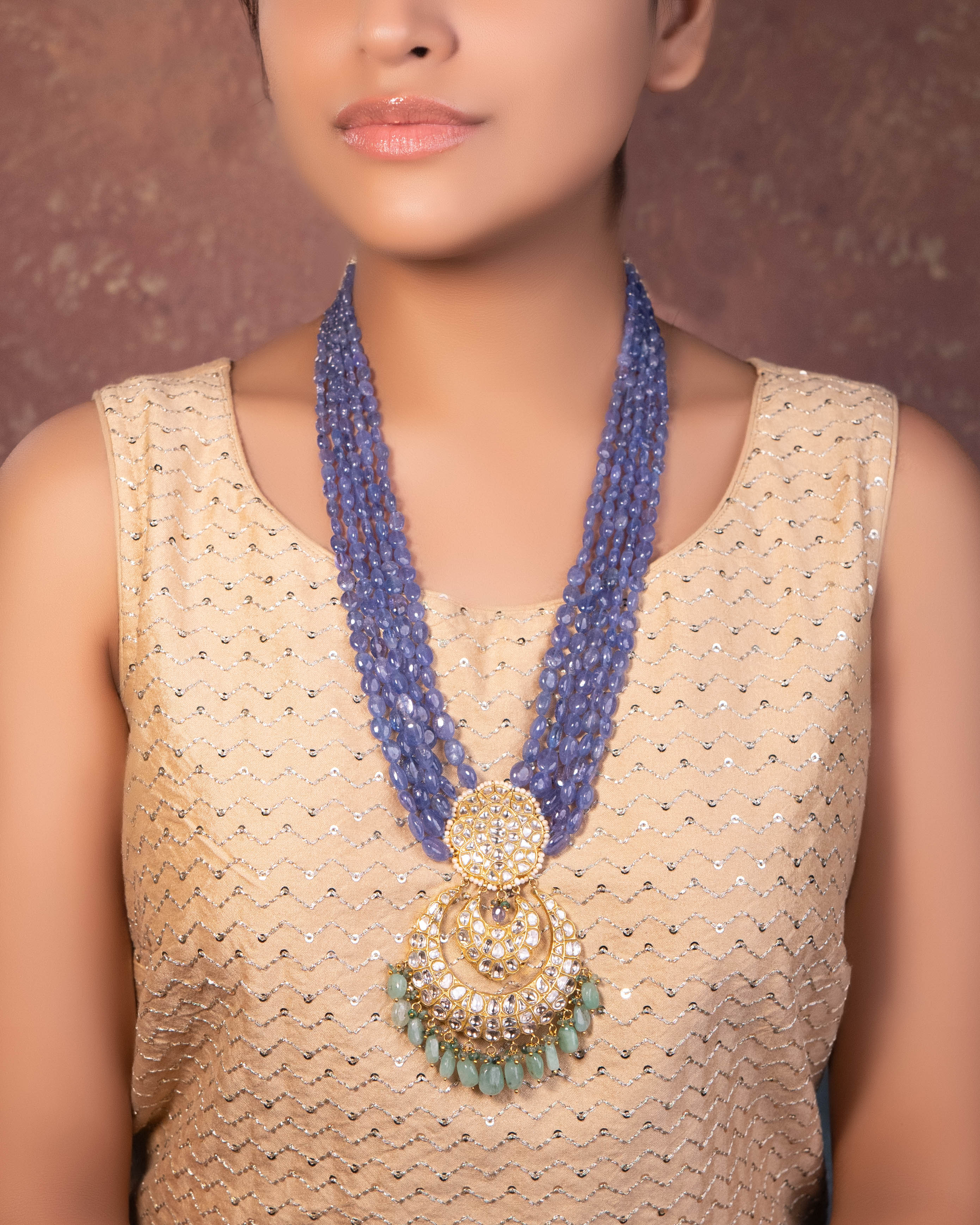 Tareen Polki Long Necklace