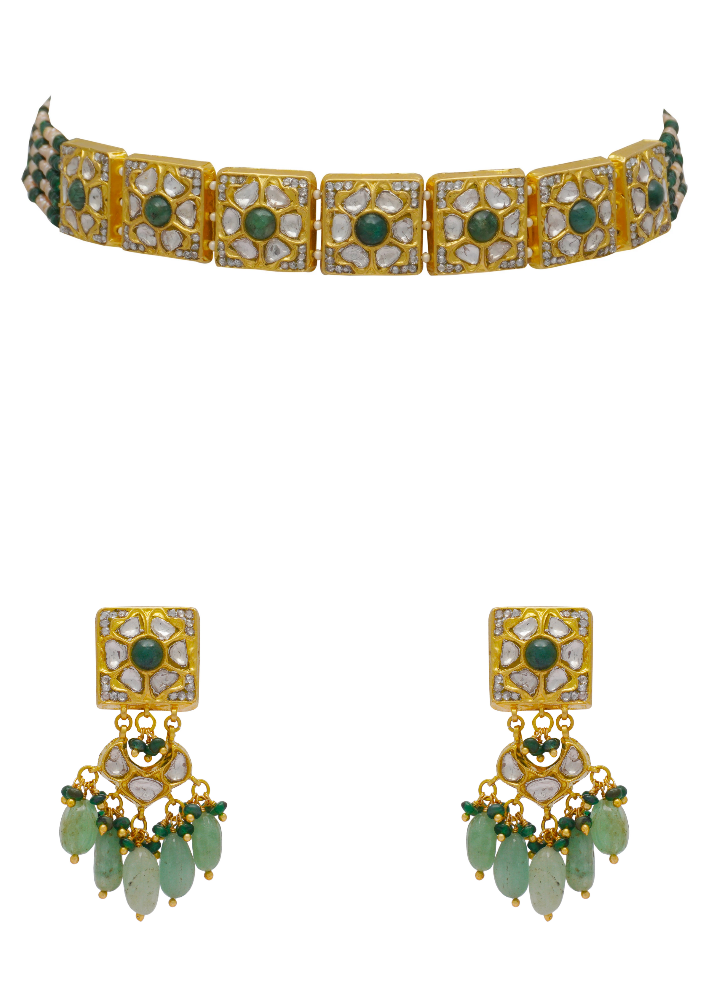 Sumiya Choker and Kanya Chandbalis Polki Set
